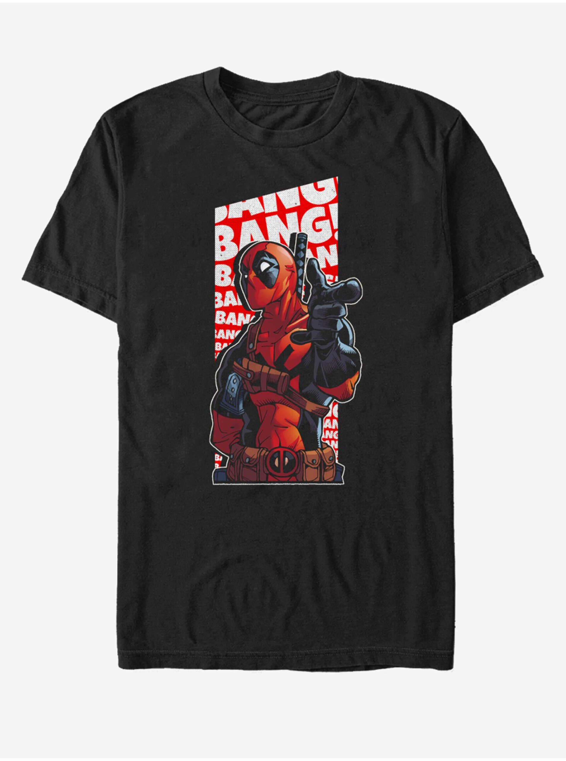 Lacno Čierne unisex tričko Marvel Bang Bang Bang
