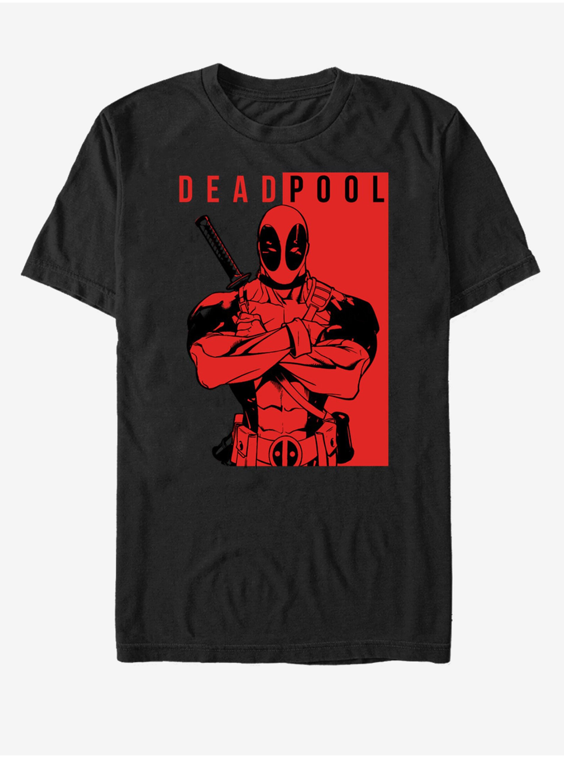 Levně Černé unisex tričko Marvel Deadpool Police