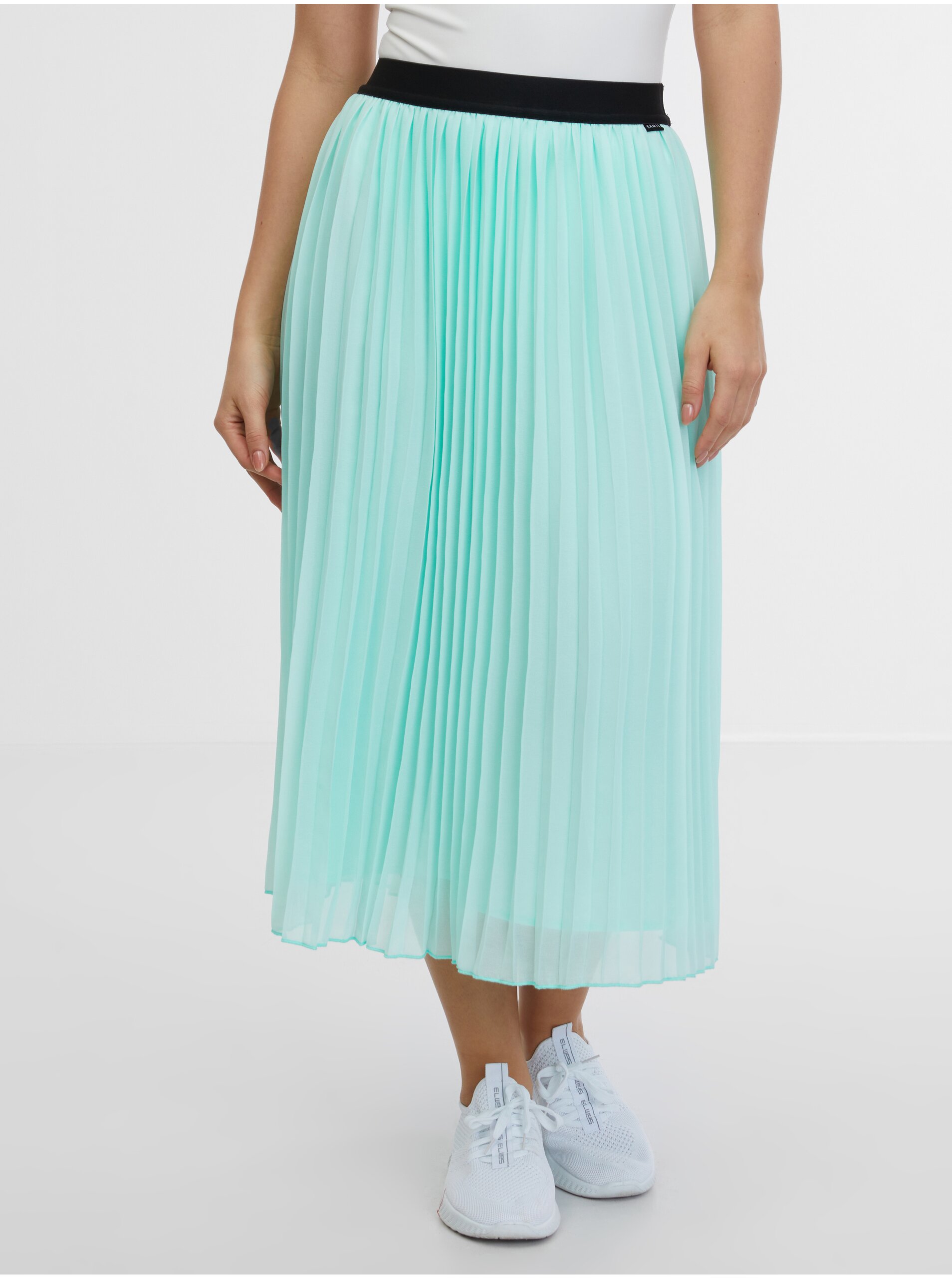 E-shop Tyrkysová dámská plisovaná midi sukně SAM 73 Daira