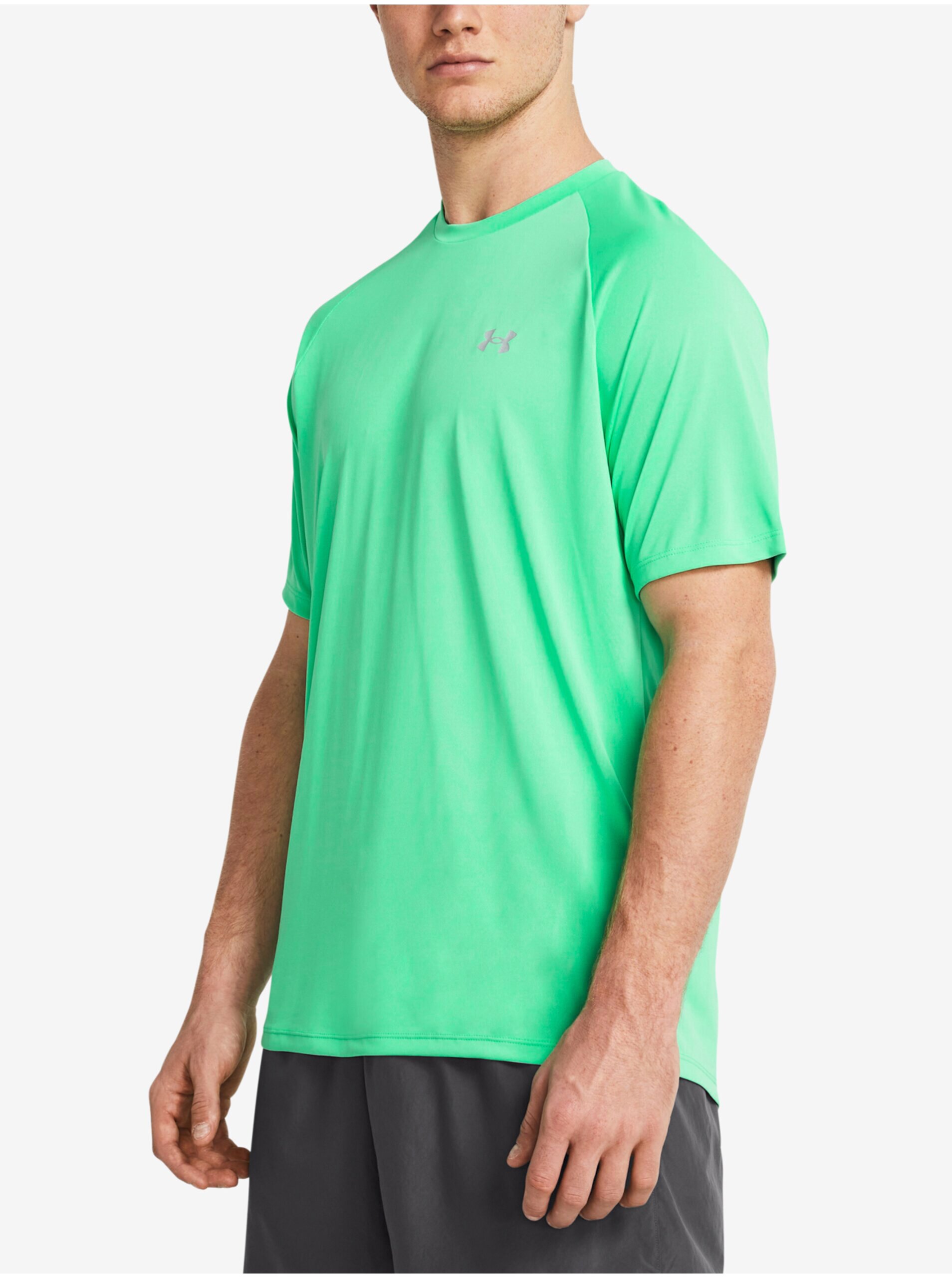 Levně Zelené pánské sportovní tričko Under Armour UA Tech Reflective SS