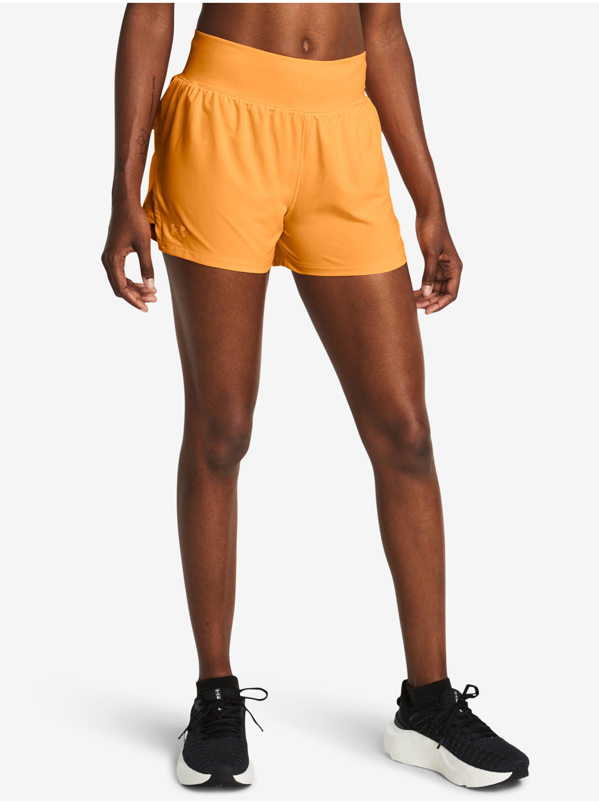 Lacno Oranžové dámske športové kraťasy Under Armour UA Launch Pro 3'' Shorts