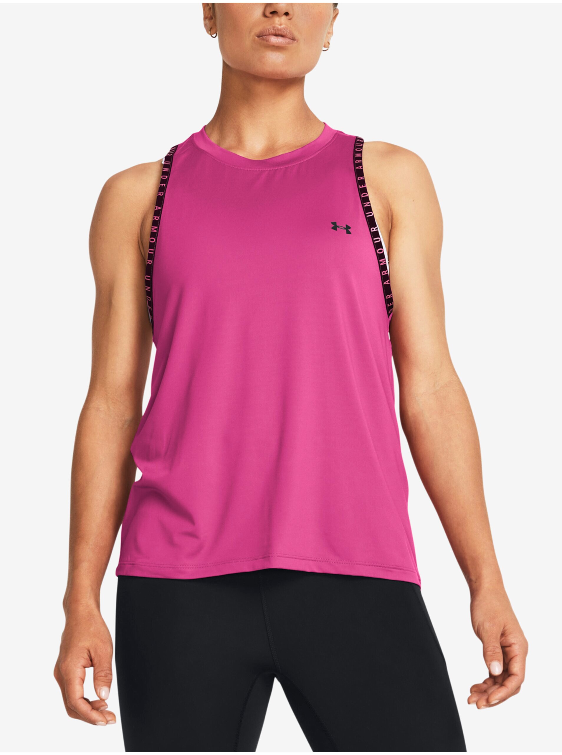 E-shop Růžové dámské sportovní tílko Under Armour Knockout Novelty Tank