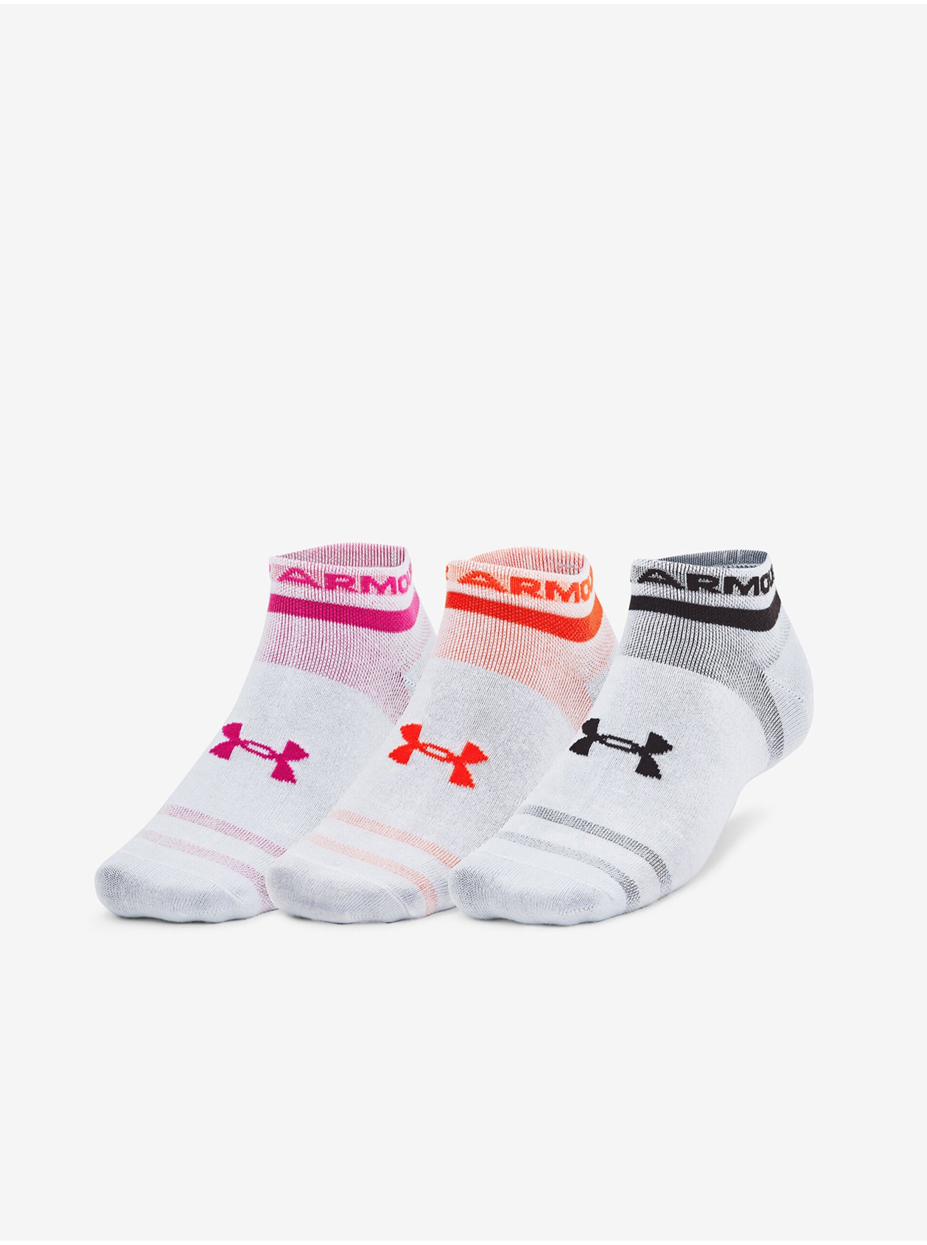 E-shop Bílé pánské ponožky Under Armour UA Essential Low Cut 3pk-WHT