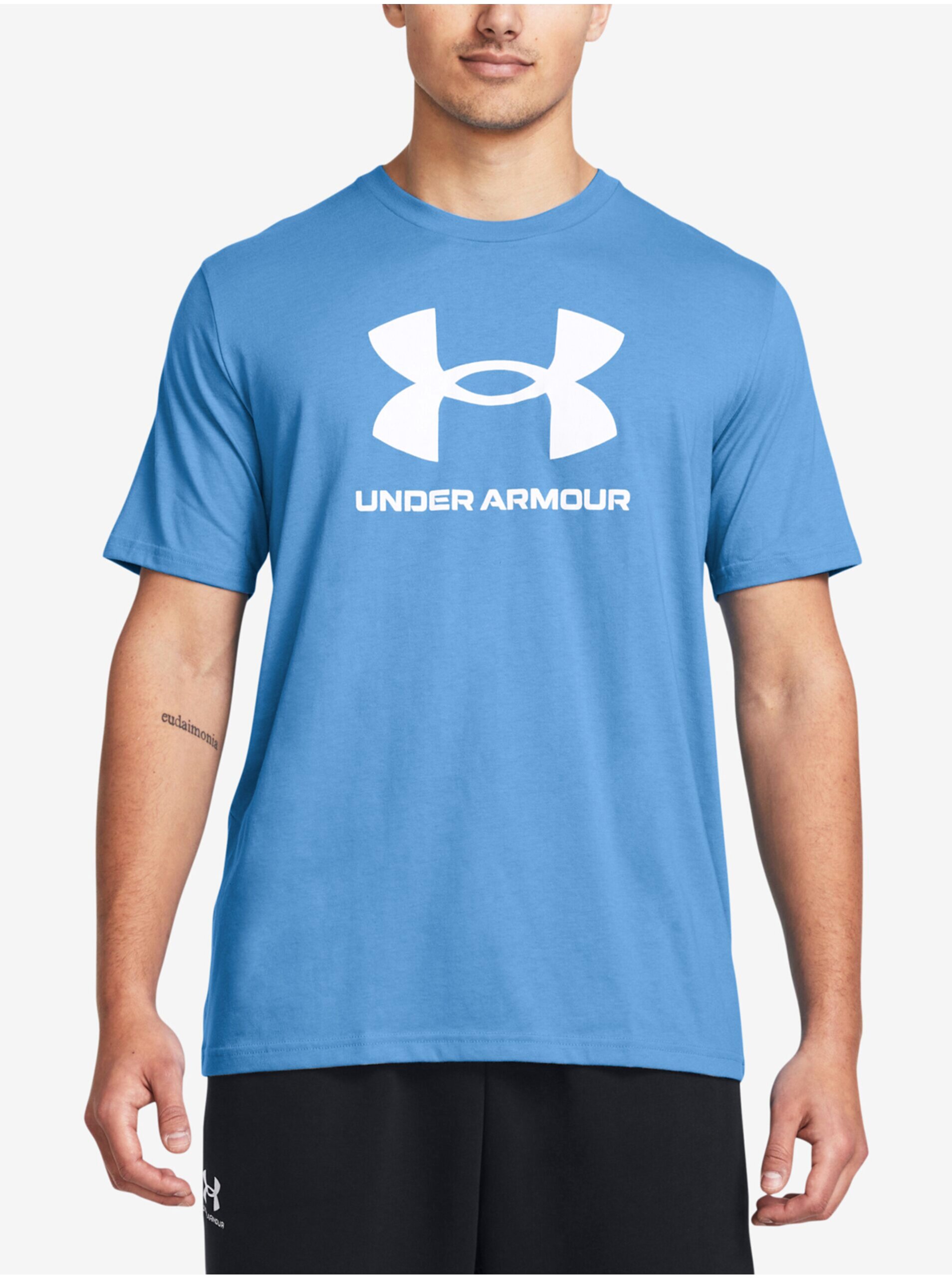 Levně Modré pánské tričko Under Armour UA SPORTSTYLE LOGO UPDATE SS