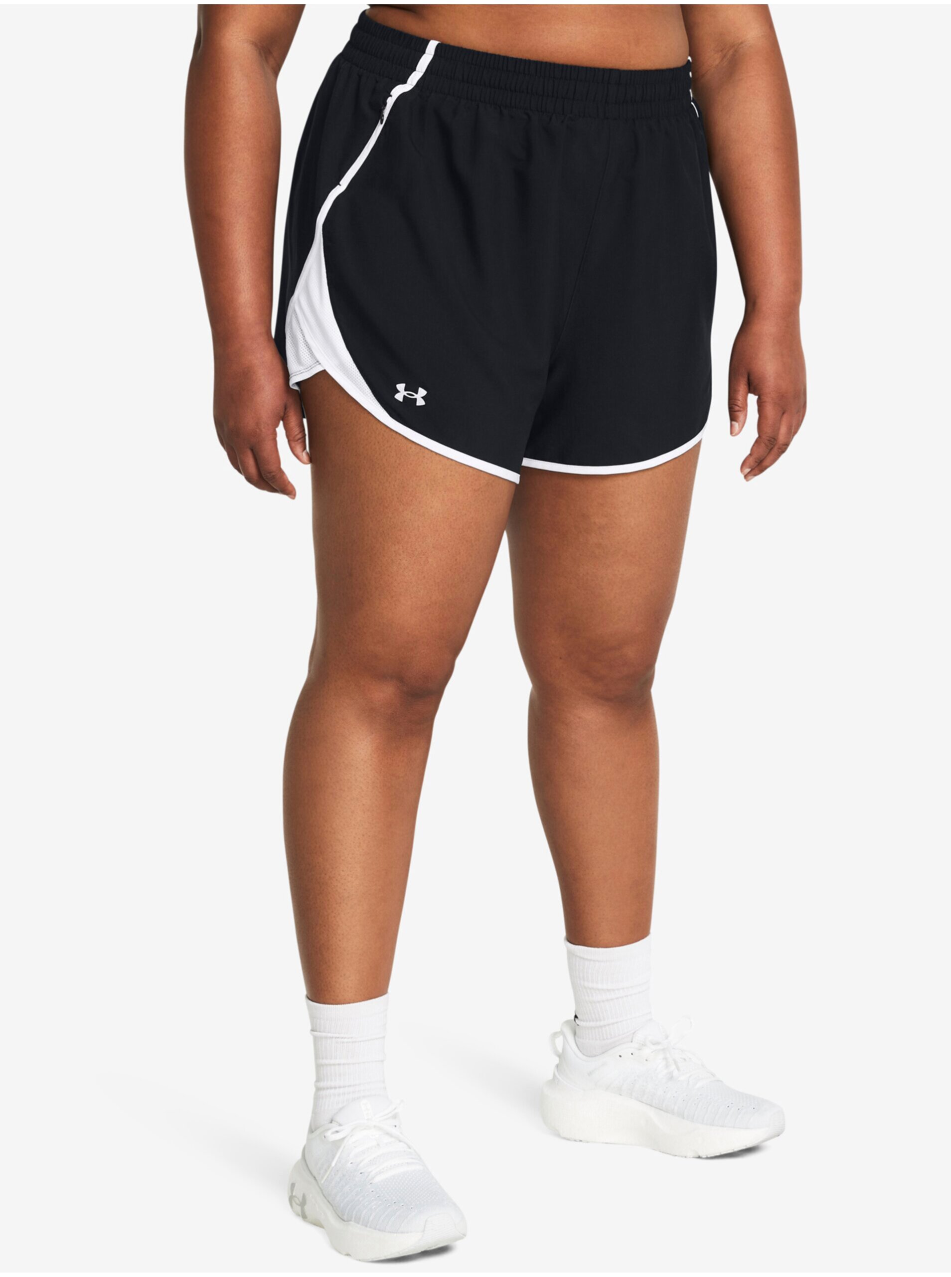 Lacno Čierne dámske športové kraťasy Under Armour UA Fly By 3'' Shorts&