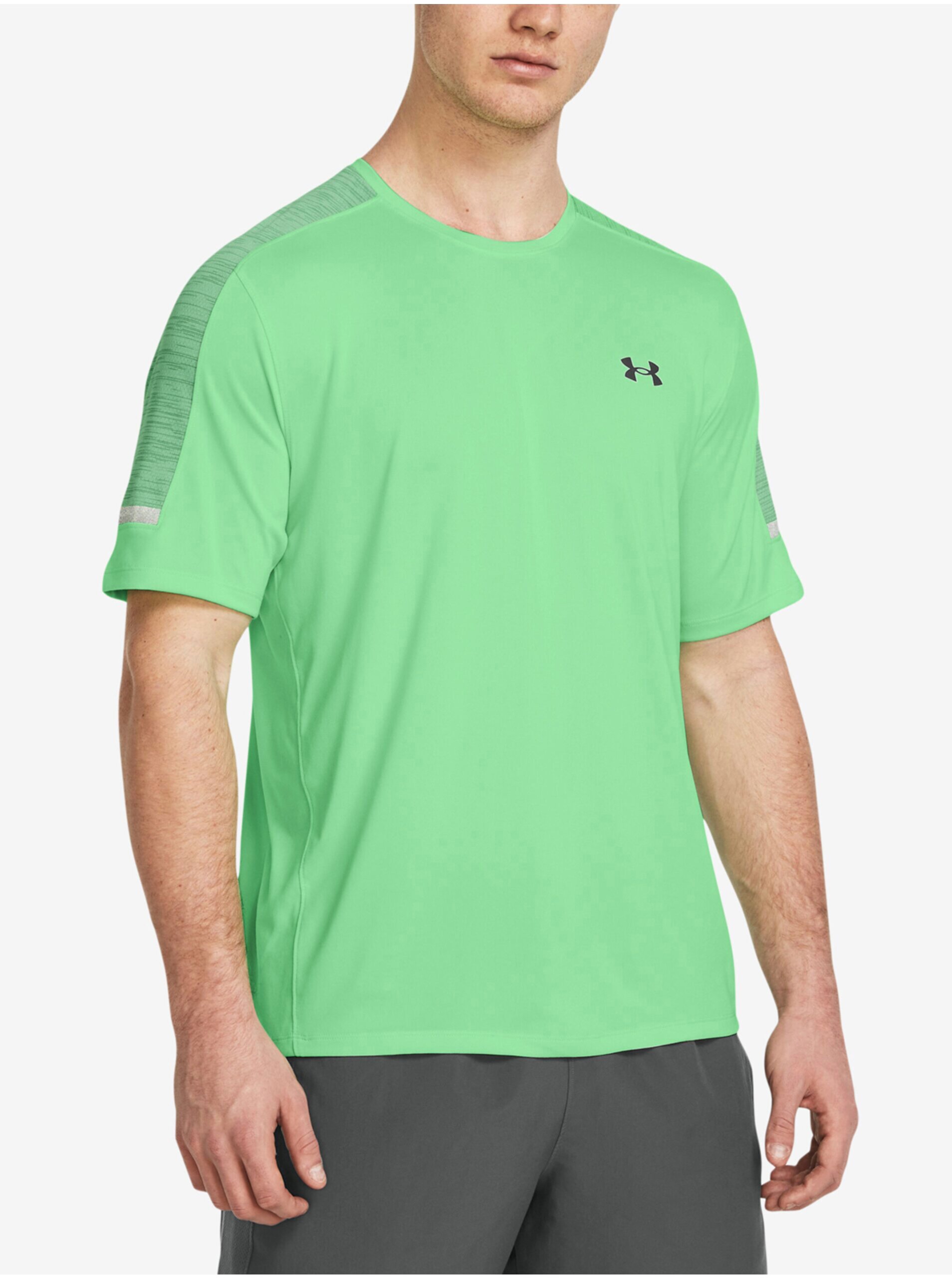 Levně Zelené pánské sportovní tričko Under Armour UA Tech Utility SS