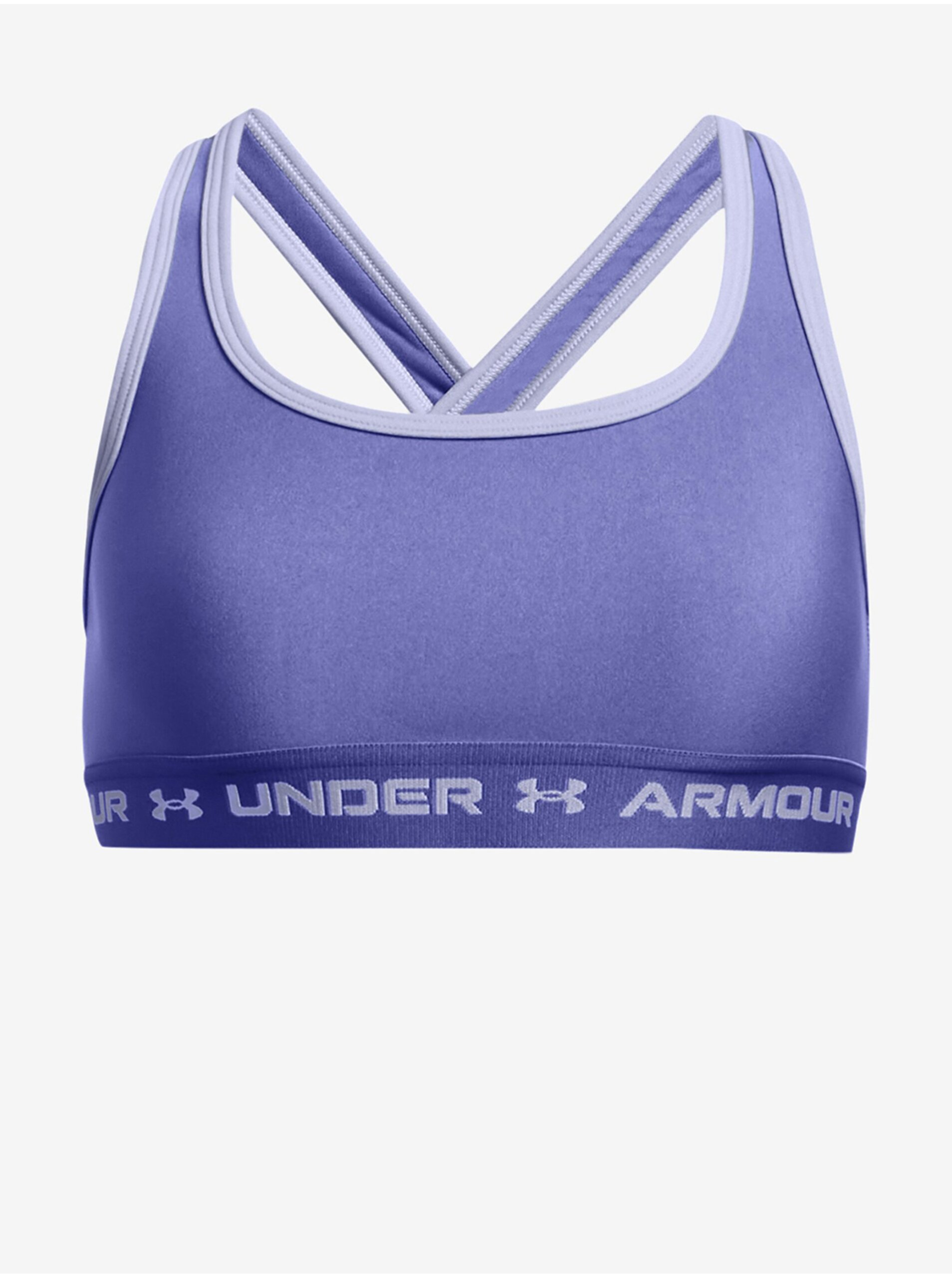 Lacno Fialová dievčenská športová podprsenka Under Armour G Crossback Mid Solid