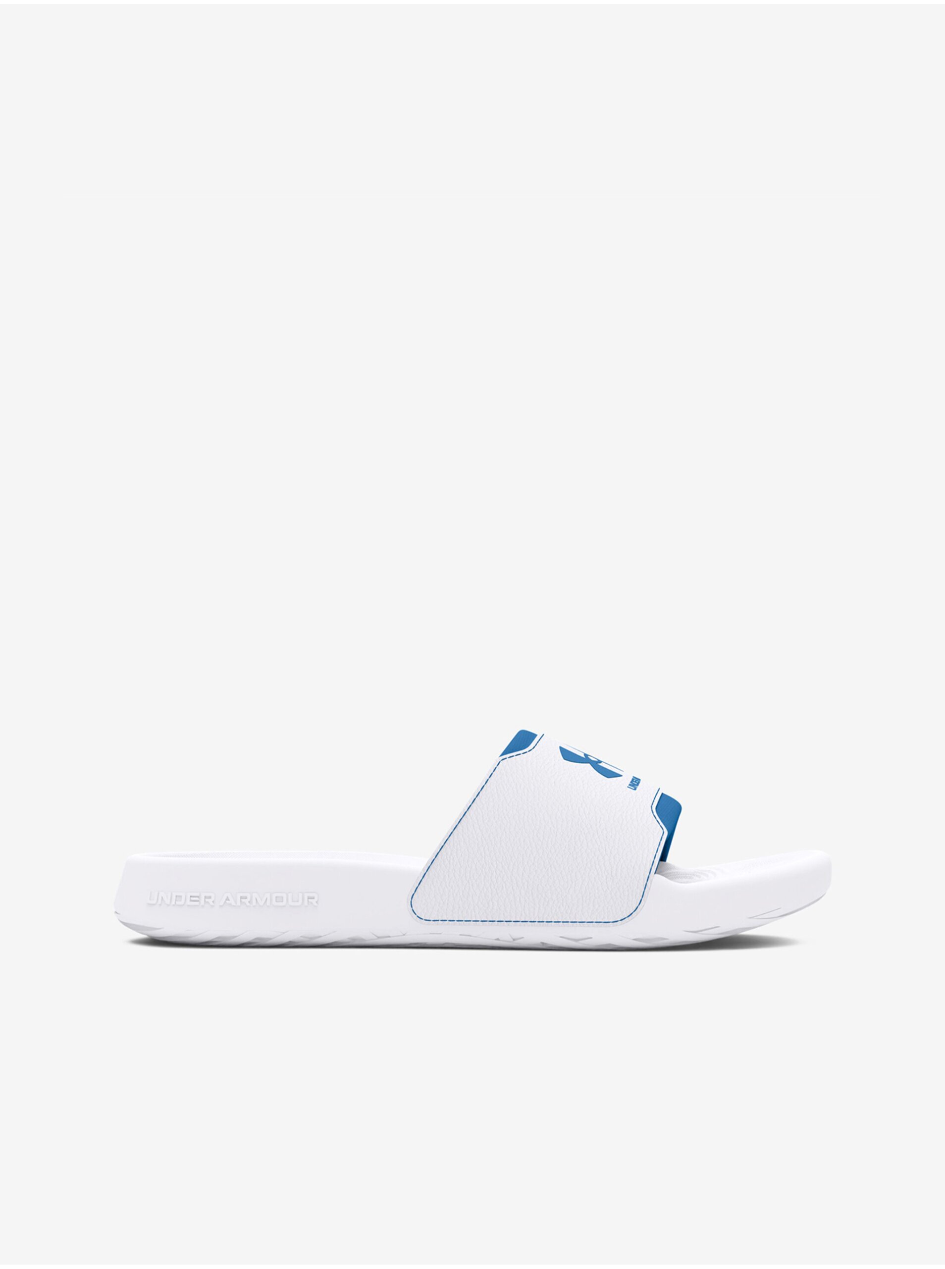 Levně Modro-bílé pánské pantofle Under Armour UA M Ignite Select