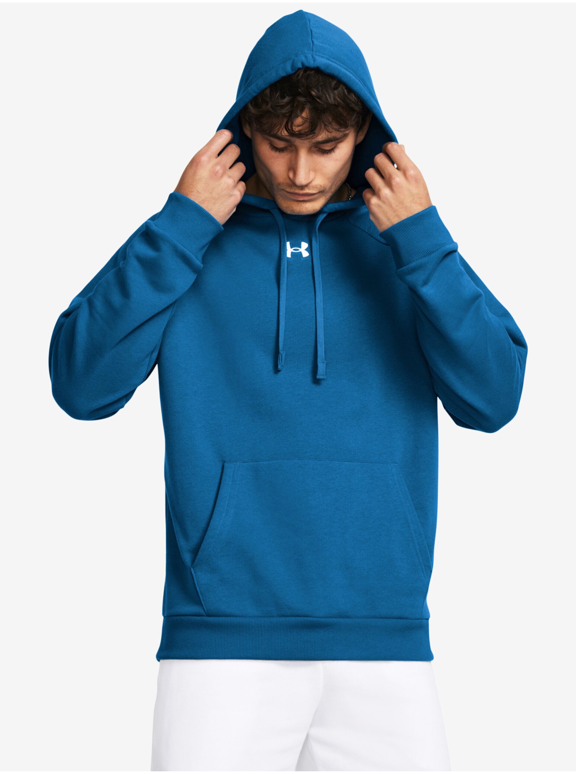 Levně Modrá pánská mikina Under Armour UA Rival Fleece Hoodie