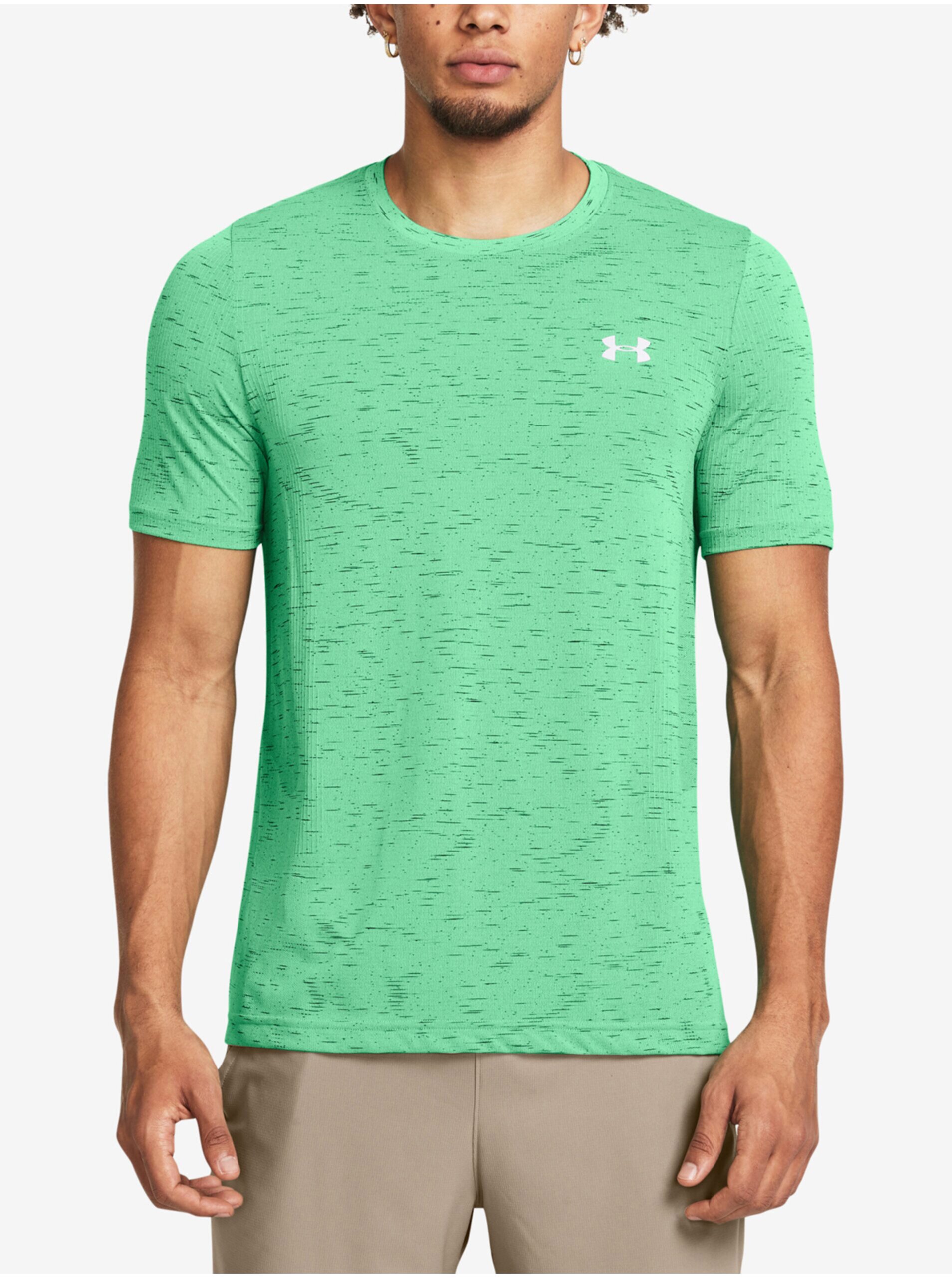 Levně Zelené pánské tričko Under Armour Vanish Seamless SS