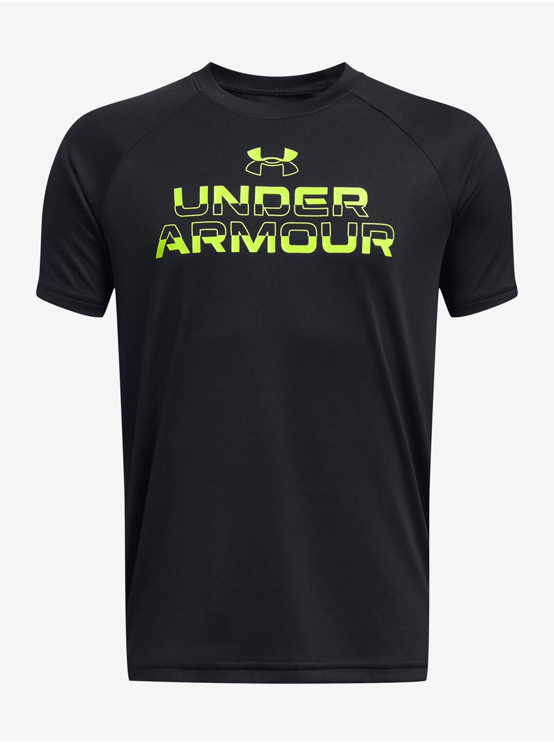 Lacno Čierne chlapčenské tričko Under Armour UA Tech Split Wordmark SS