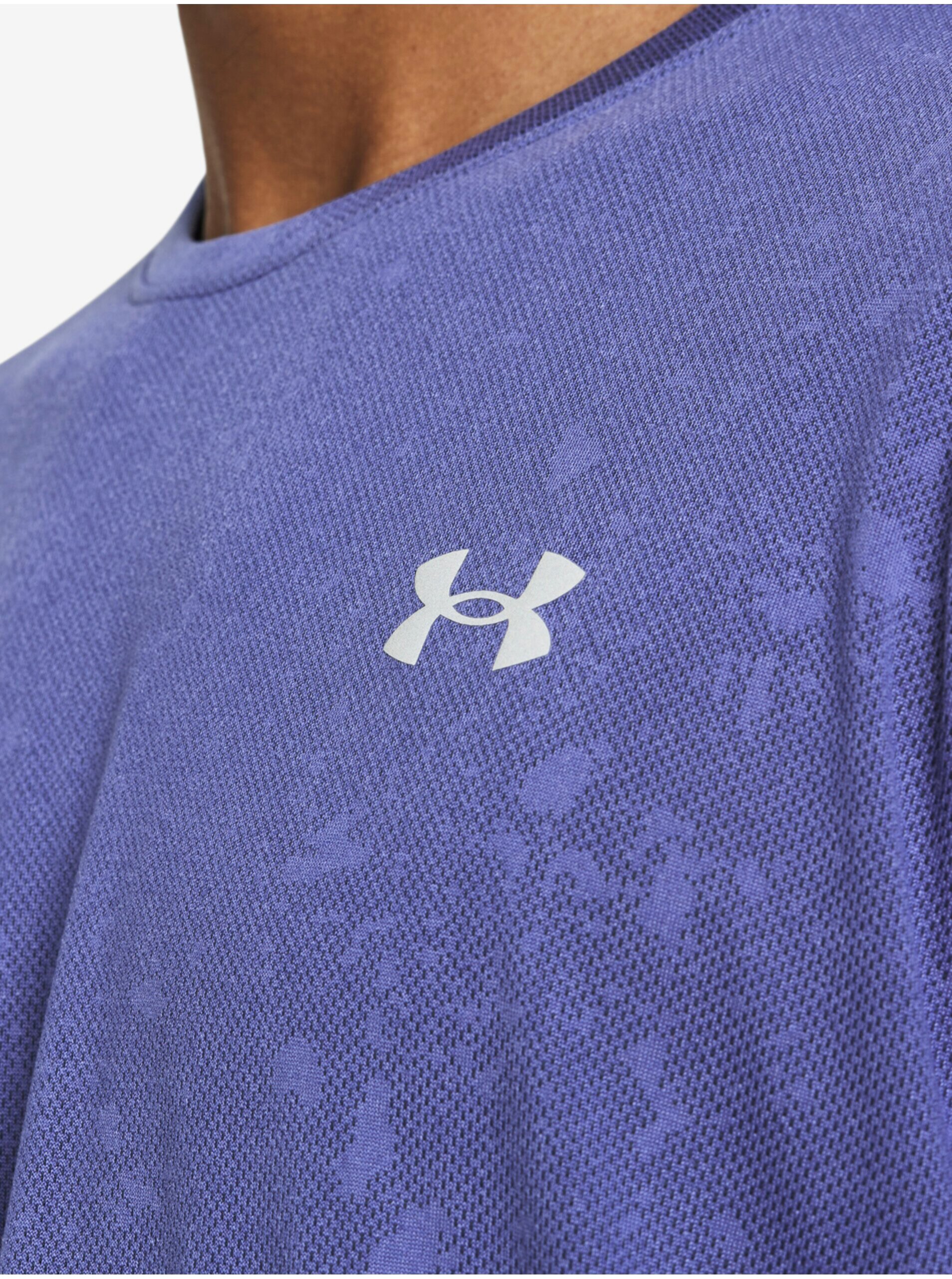 Fialové pánské tričko Under Armour UA Launch Splatter SS