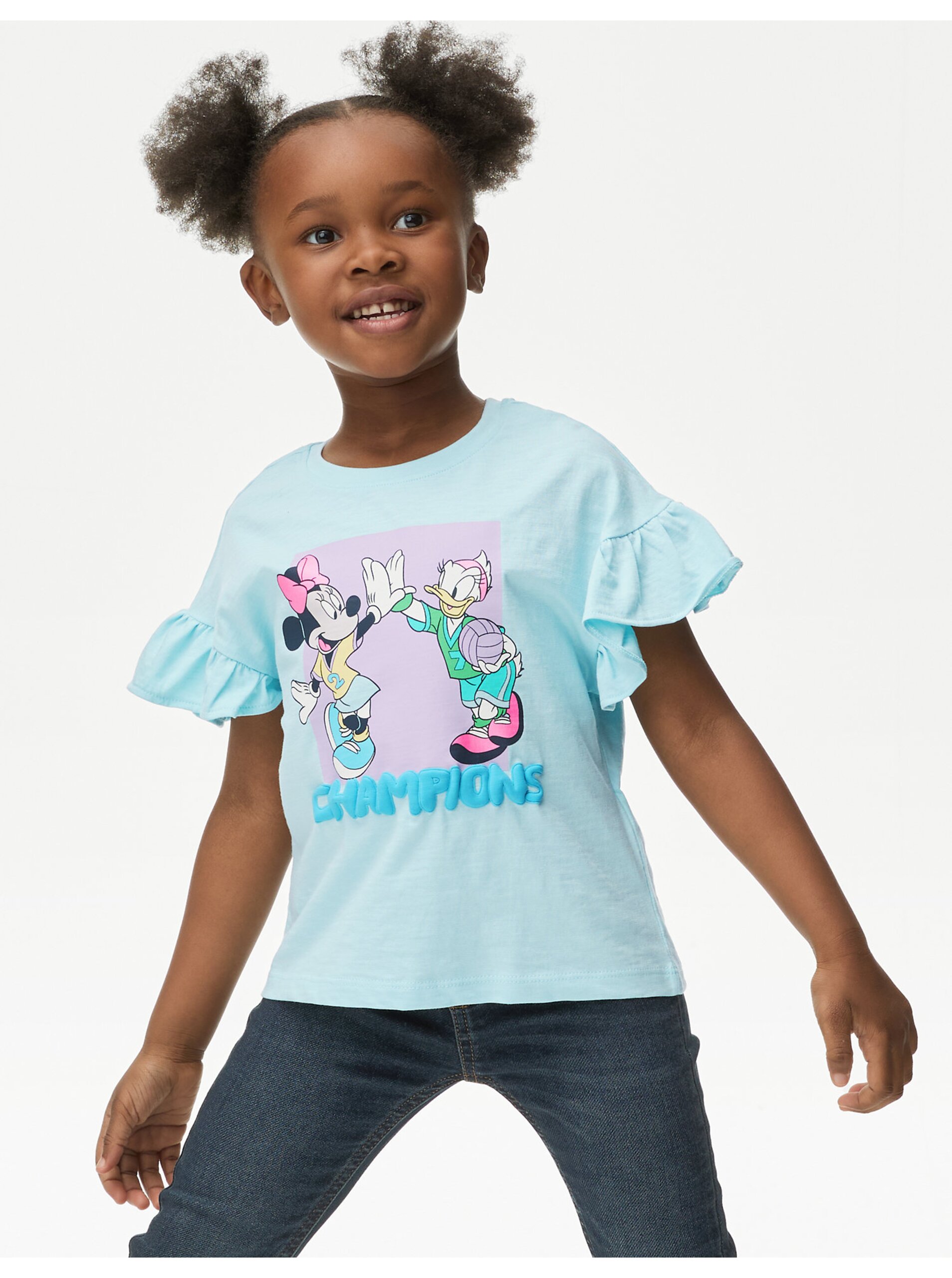 Lacno Svetlomodré dievčenské tričko Marks & Spencer Minnie Mouse™