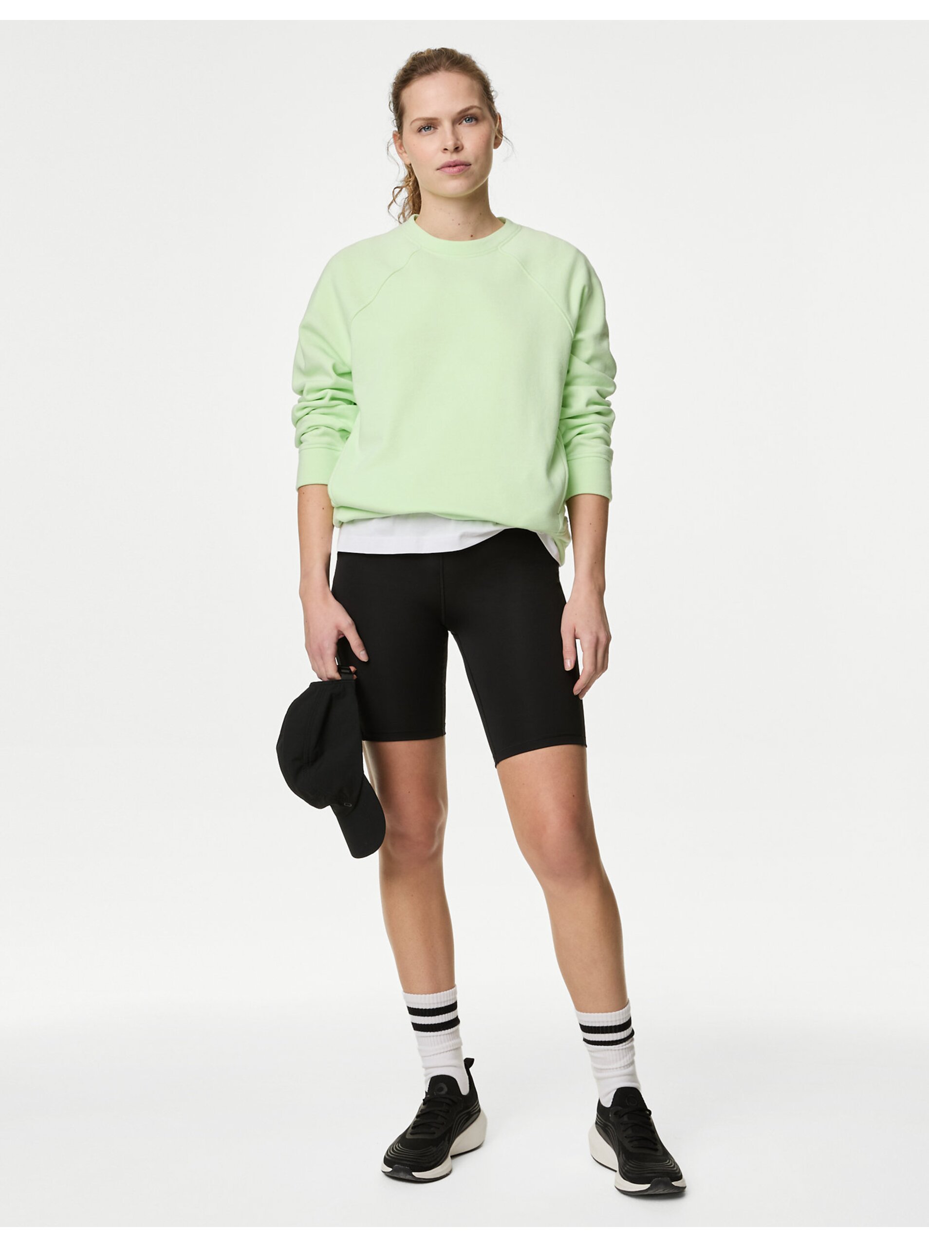 Lacno Zelená dámska mikina ku krku s vysokým podielom bavlny Marks & Spencer