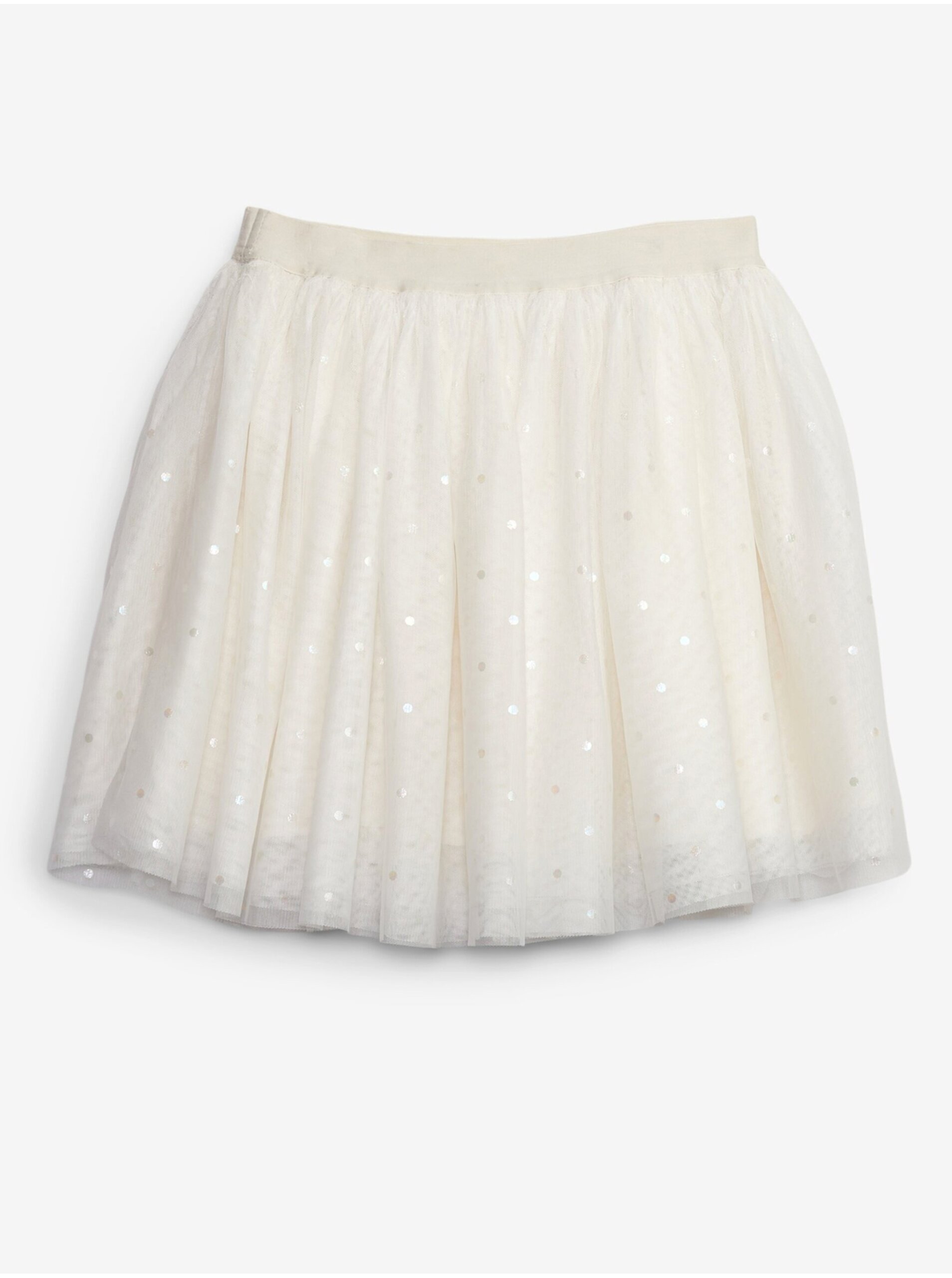 E-shop Biela dievčenská tylová sukňa GAP