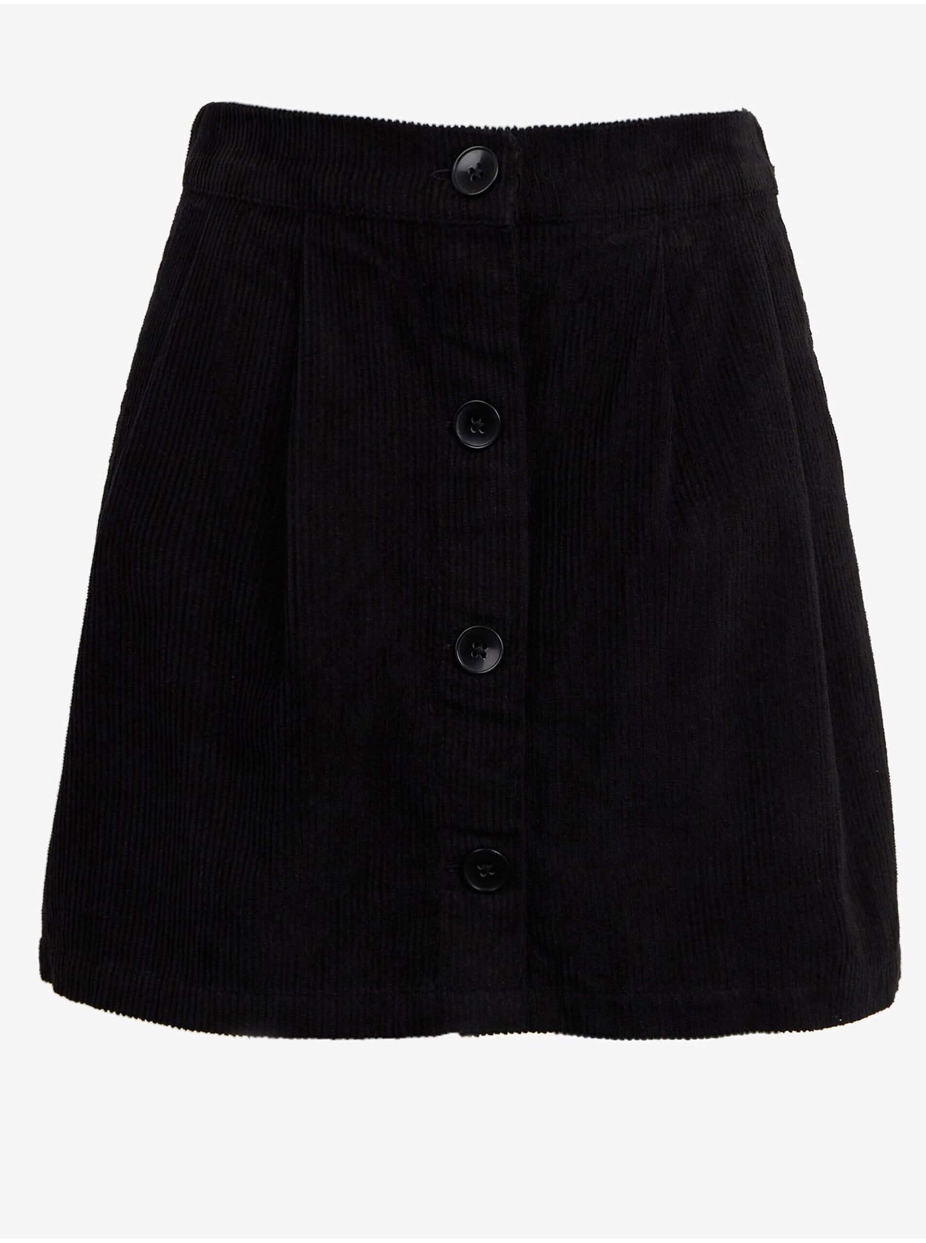E-shop Čierna detská menčestrová sukňa GAP