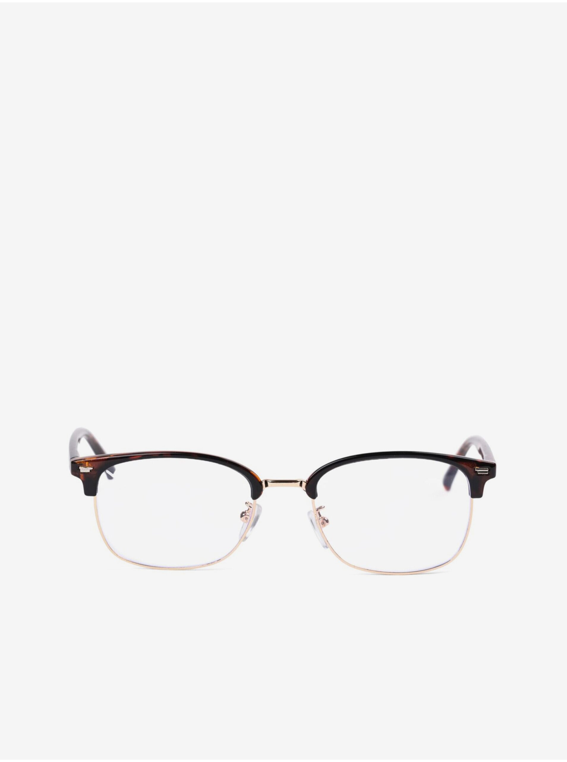 Levně Hnědé dámské brýle proti modrému světlu Tenby Design Brown