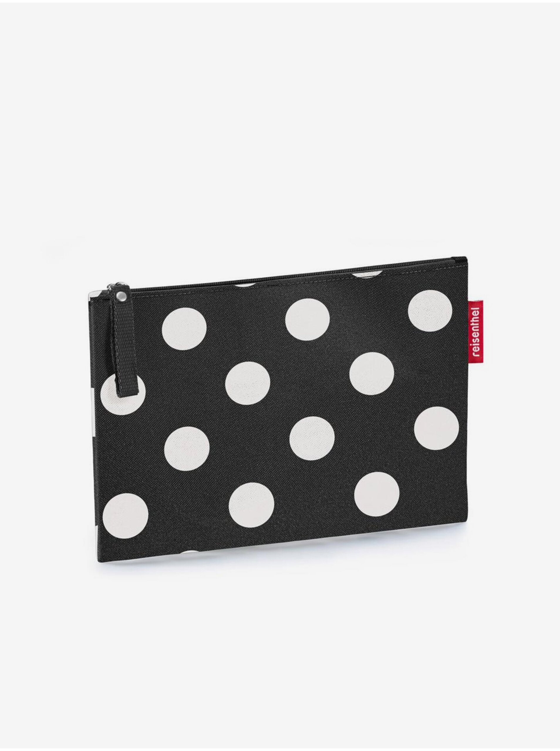 Levně Černá dámská kosmetická taška s puntíky Reisenthel Case 1 Dots White