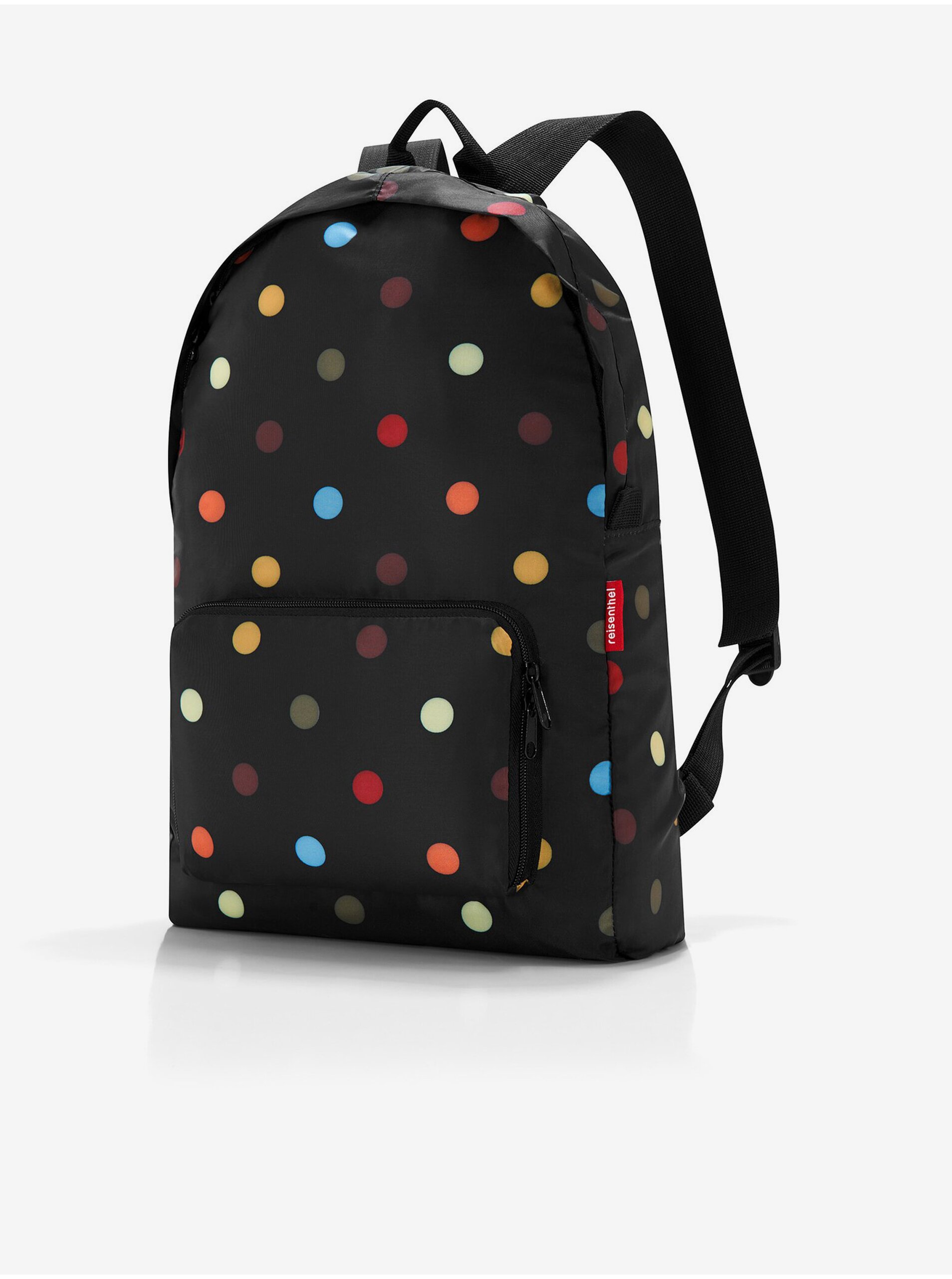 Lacno Čierny dámsky skladací batoh s bodkami Reisenthel Mini Maxi Rucksack Dots
