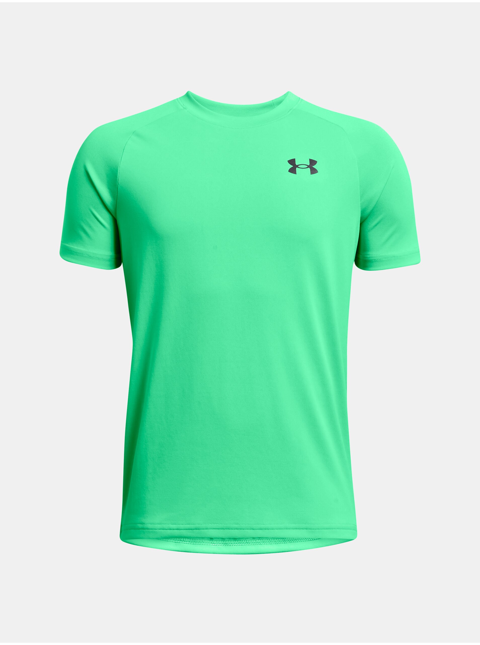 Levně Zelené klučičí sportovní tričko Under Armour UA Tech 2.0 SS