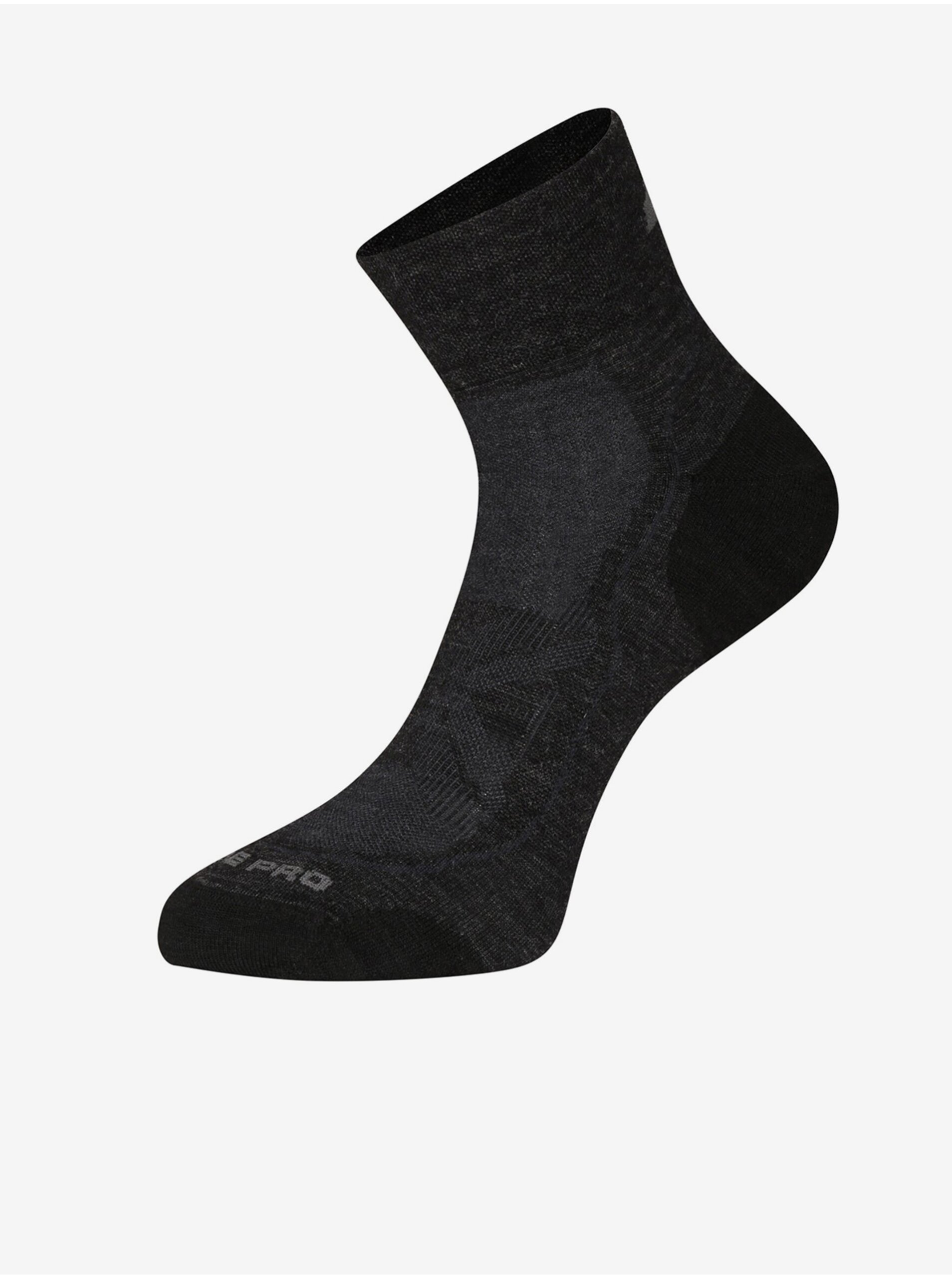 Levně Černé sportovní ponožky z merino vlny ALPINE PRO Derere