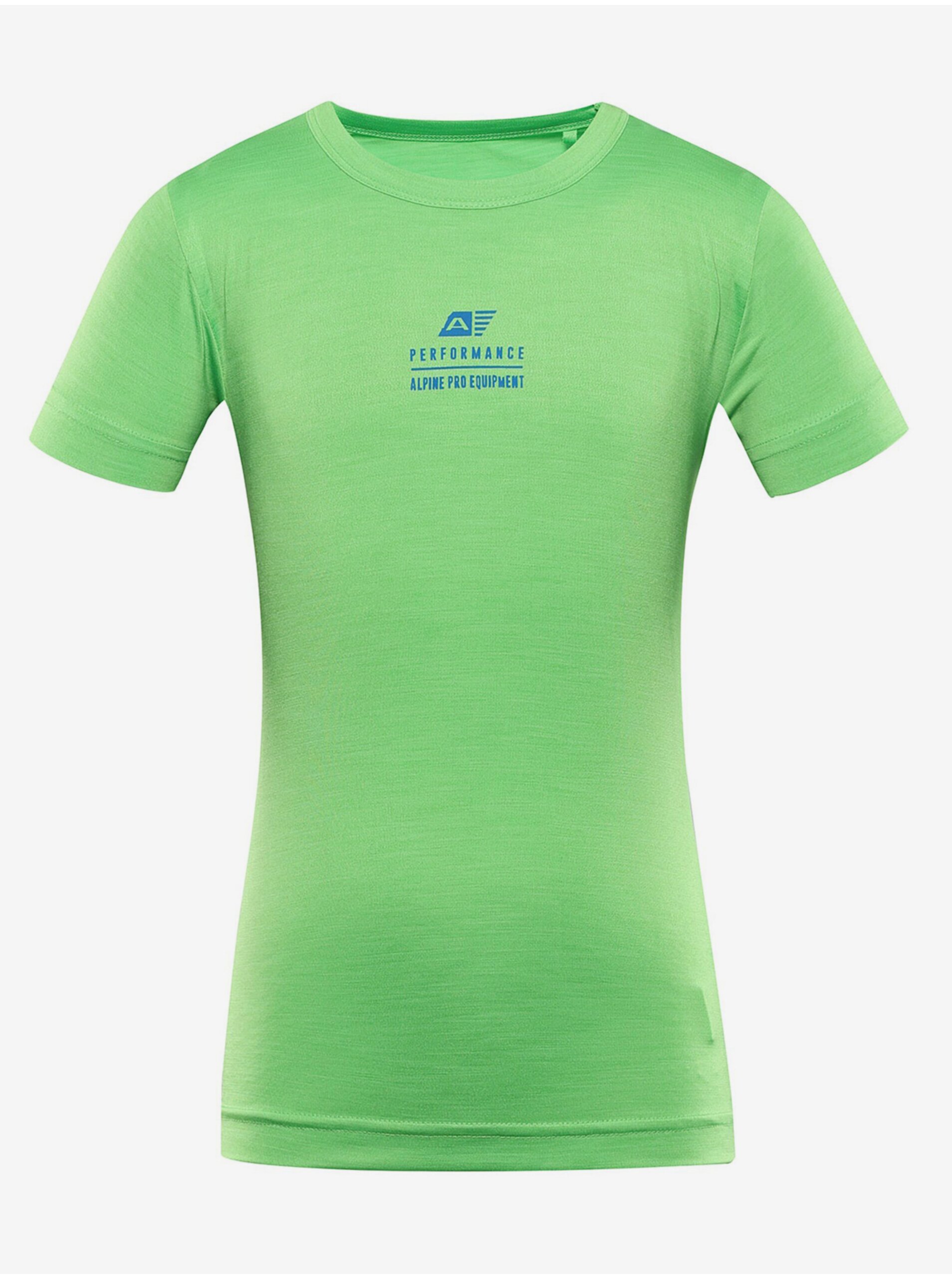 Levně Zelené děstké sportovní tričko ALPINE PRO Basiko