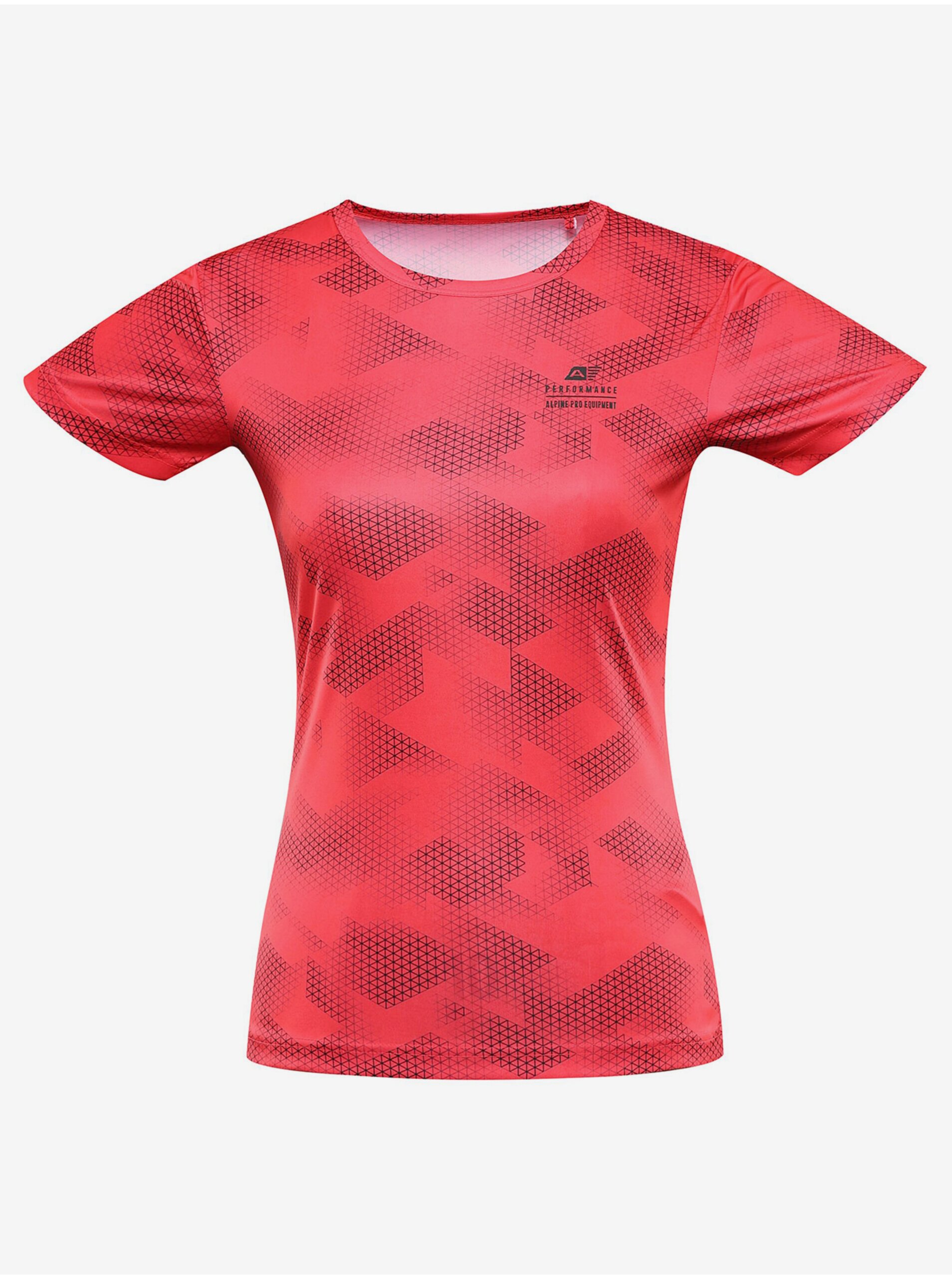 Lacno Tmavo ružové dámske športové tričko ALPINE PRO Quatra