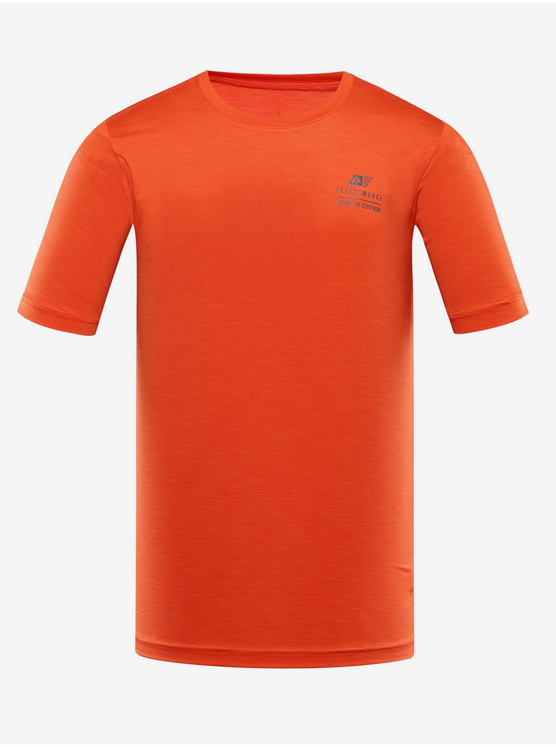 Levně Oranžové pánské sportovní tričko ALPINE PRO Basik