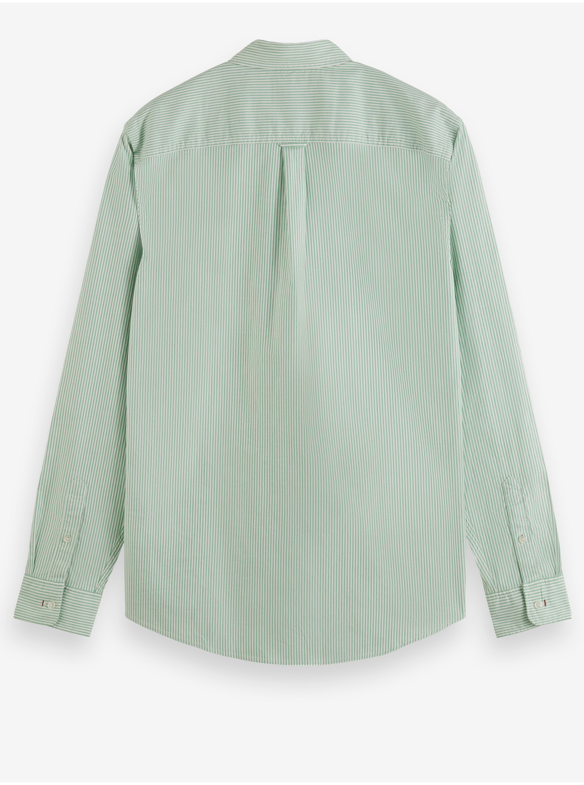 Světle zelená pánská pruhovaná košile Scotch & Soda Essential Oxford