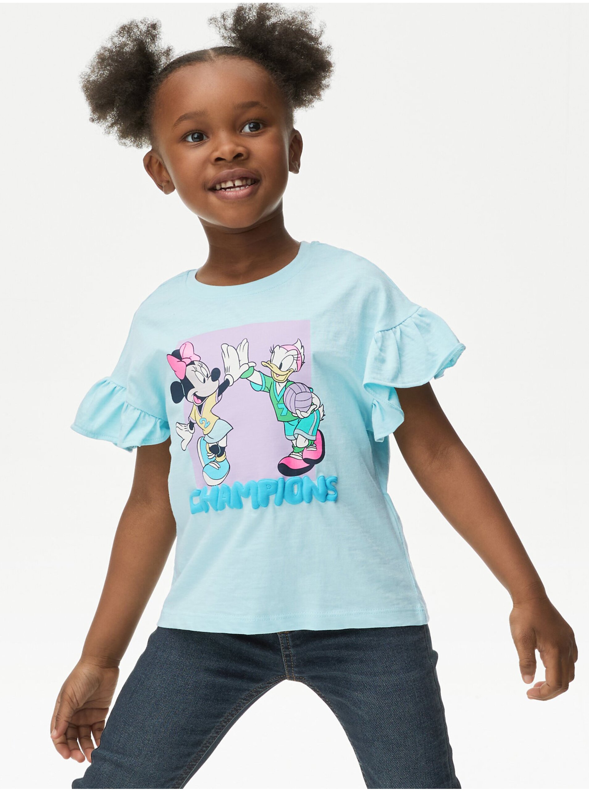 Lacno Svetlomodré dievčenské tričko Marks & Spencer Minnie Mouse™