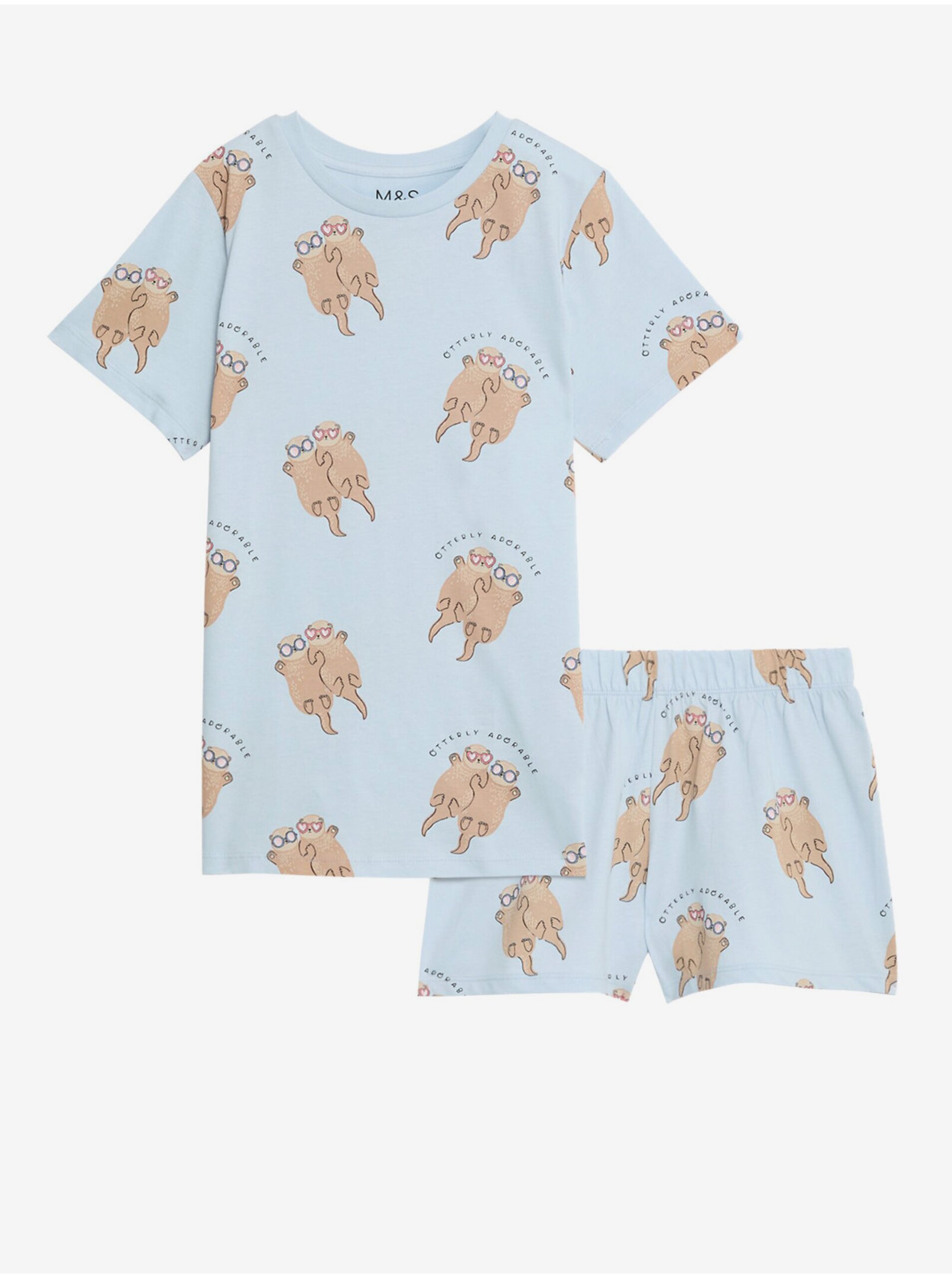 E-shop Modré holčičí pyžamo s motivem vydry Marks & Spencer