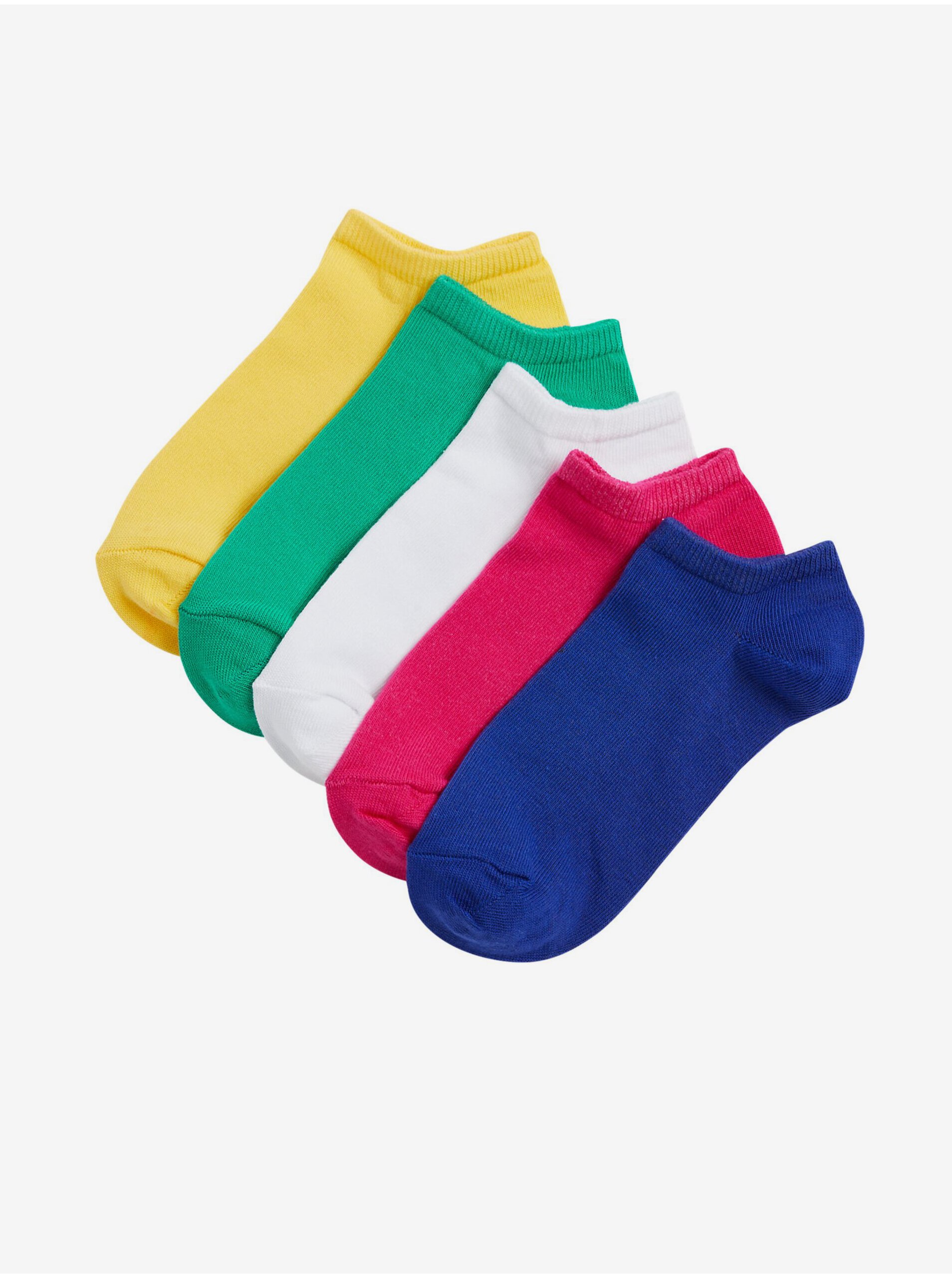Lacno Súprava piatich dámskych farebných ponožiek Trainer Liner Marks & Spencer