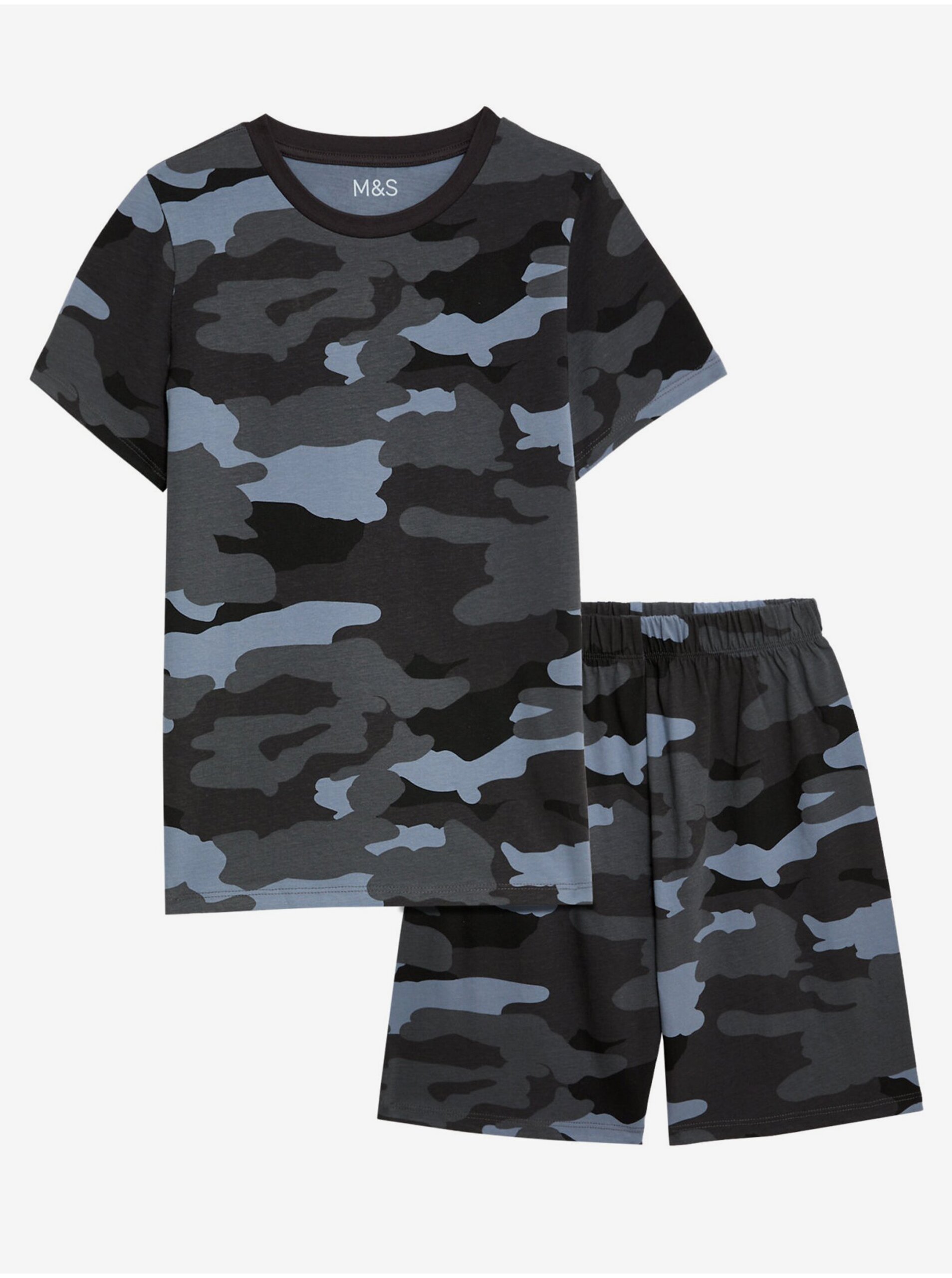 Lacno Tmavosivé chlapčenské army pyžamo Marks & Spencer