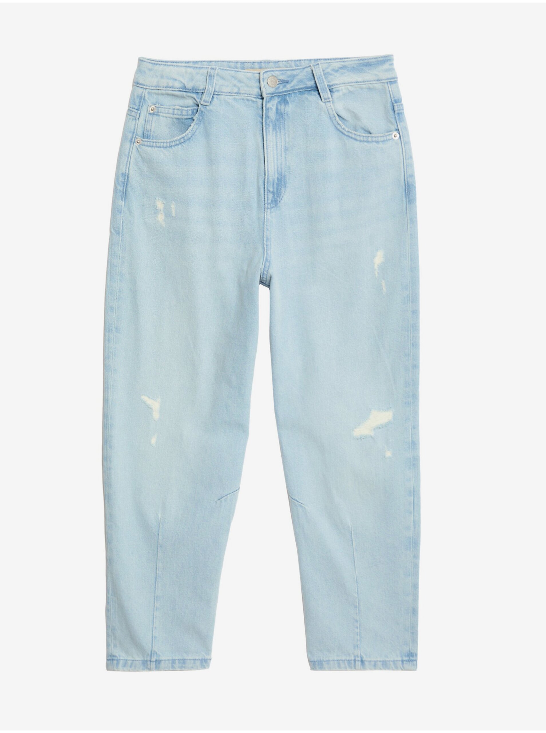 Levně Světle modré holčičí džíny s potrhaným efektem Marks & Spencer