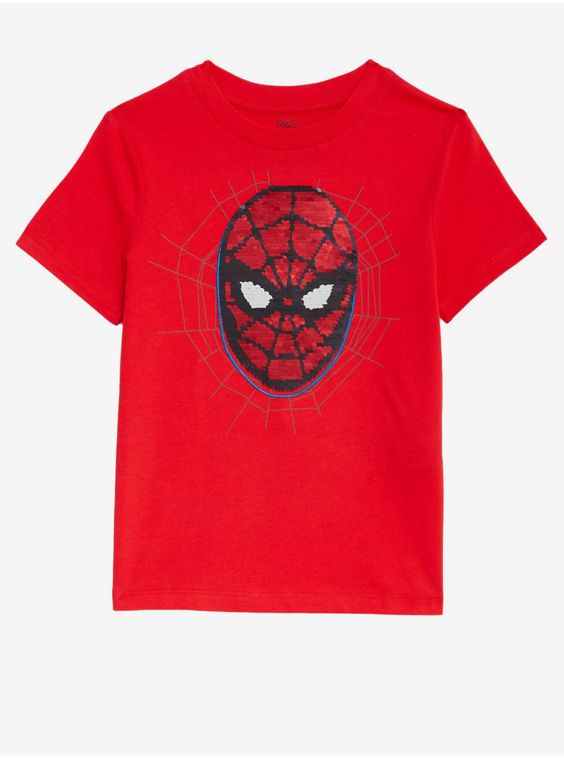 Lacno Červené chlapčenské tričko s motívom Marks & Spencer Spider-Man™