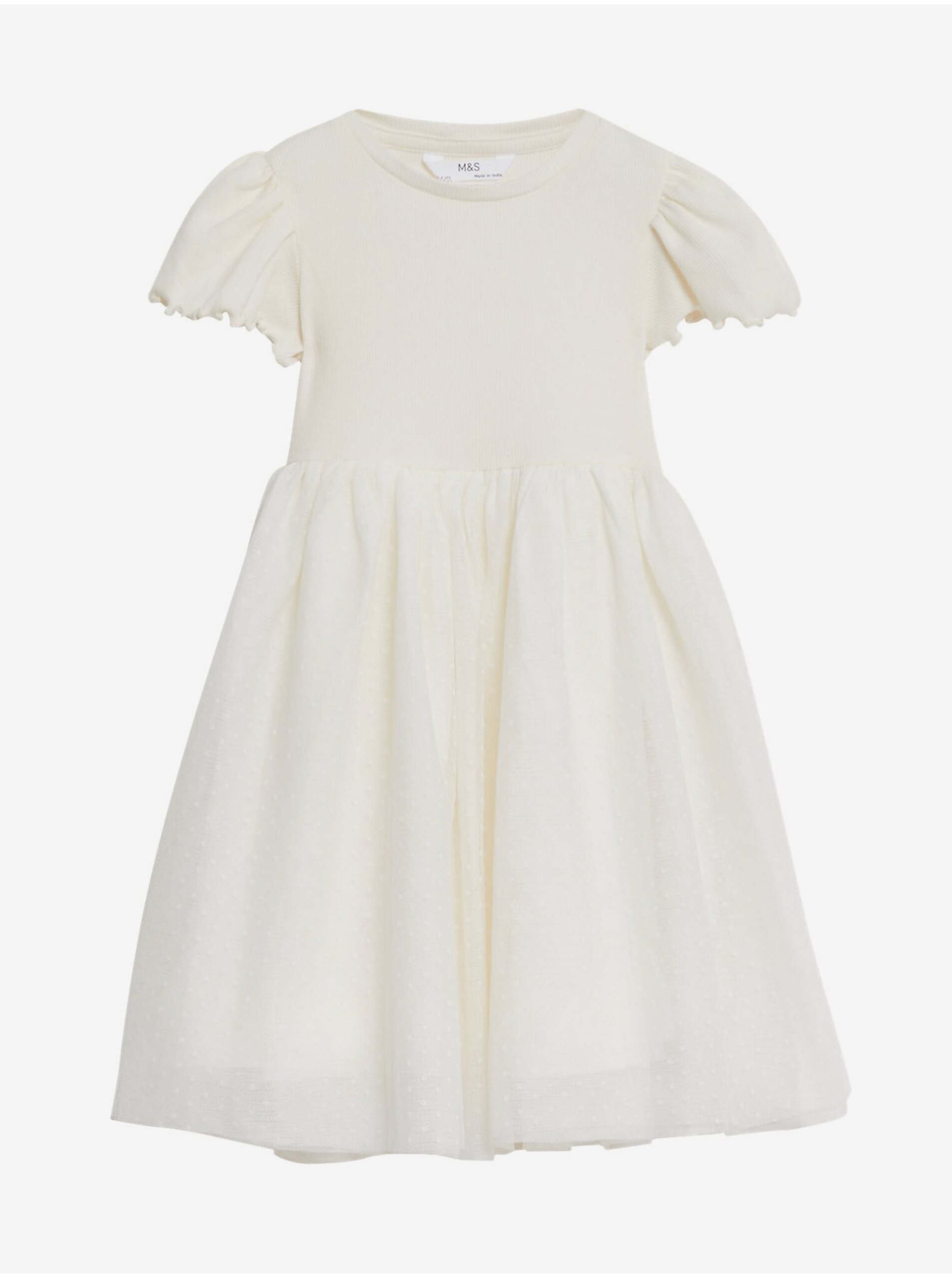 Levně Bílé holčičí šaty Marks & Spencer