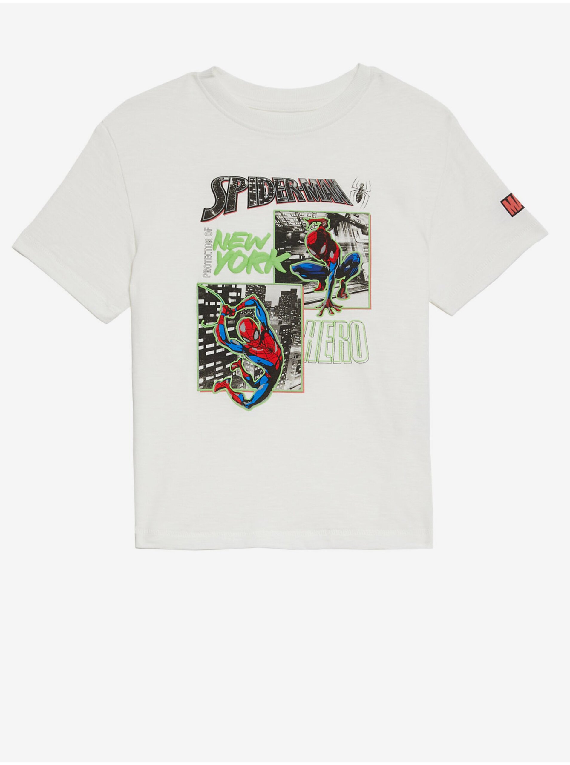 E-shop Bílé klučičí tričko s motivem Marks & Spencer Spider-Man™