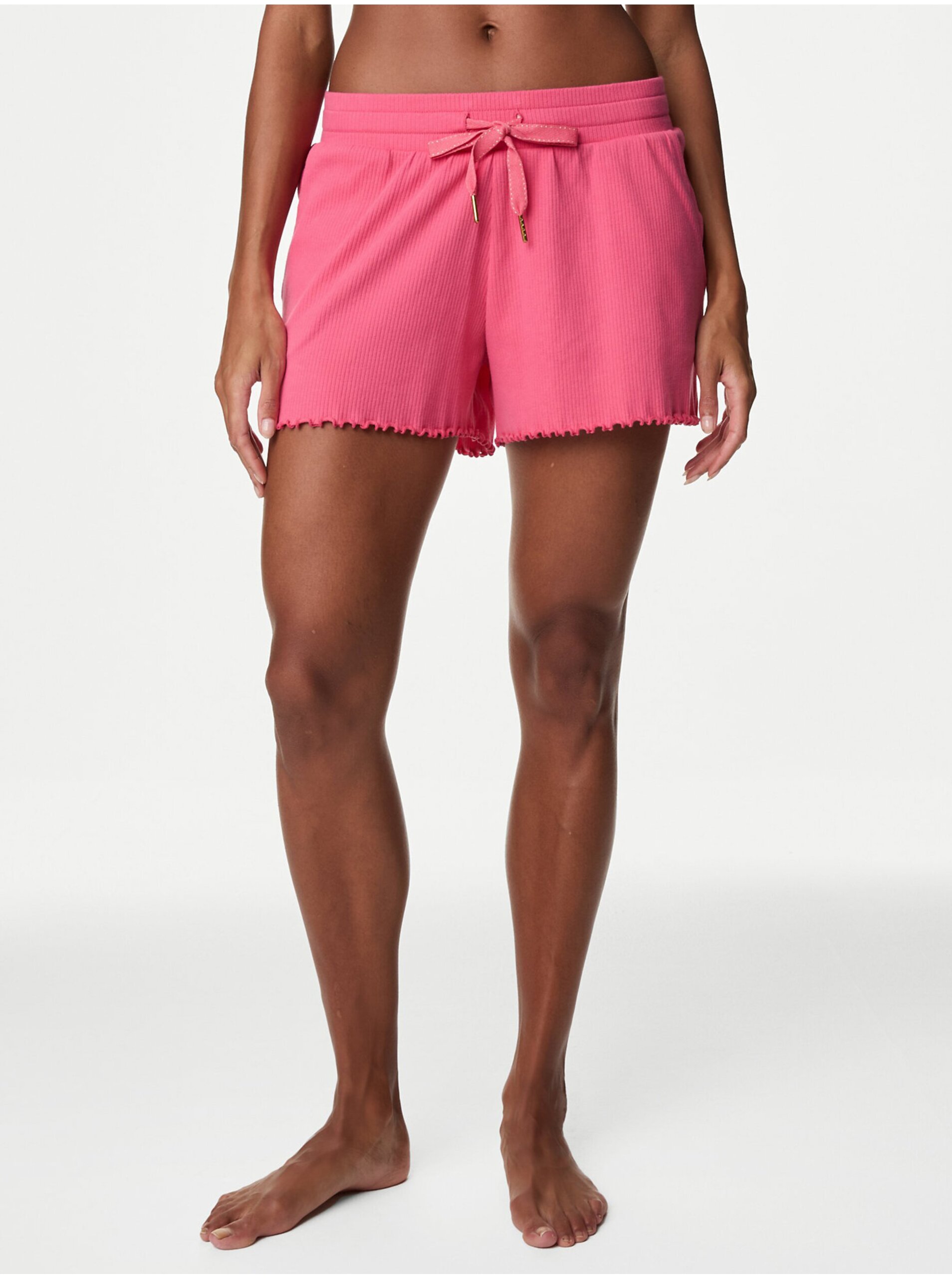 Levně Růžový dámský spodní díl pyžama Marks & Spencer