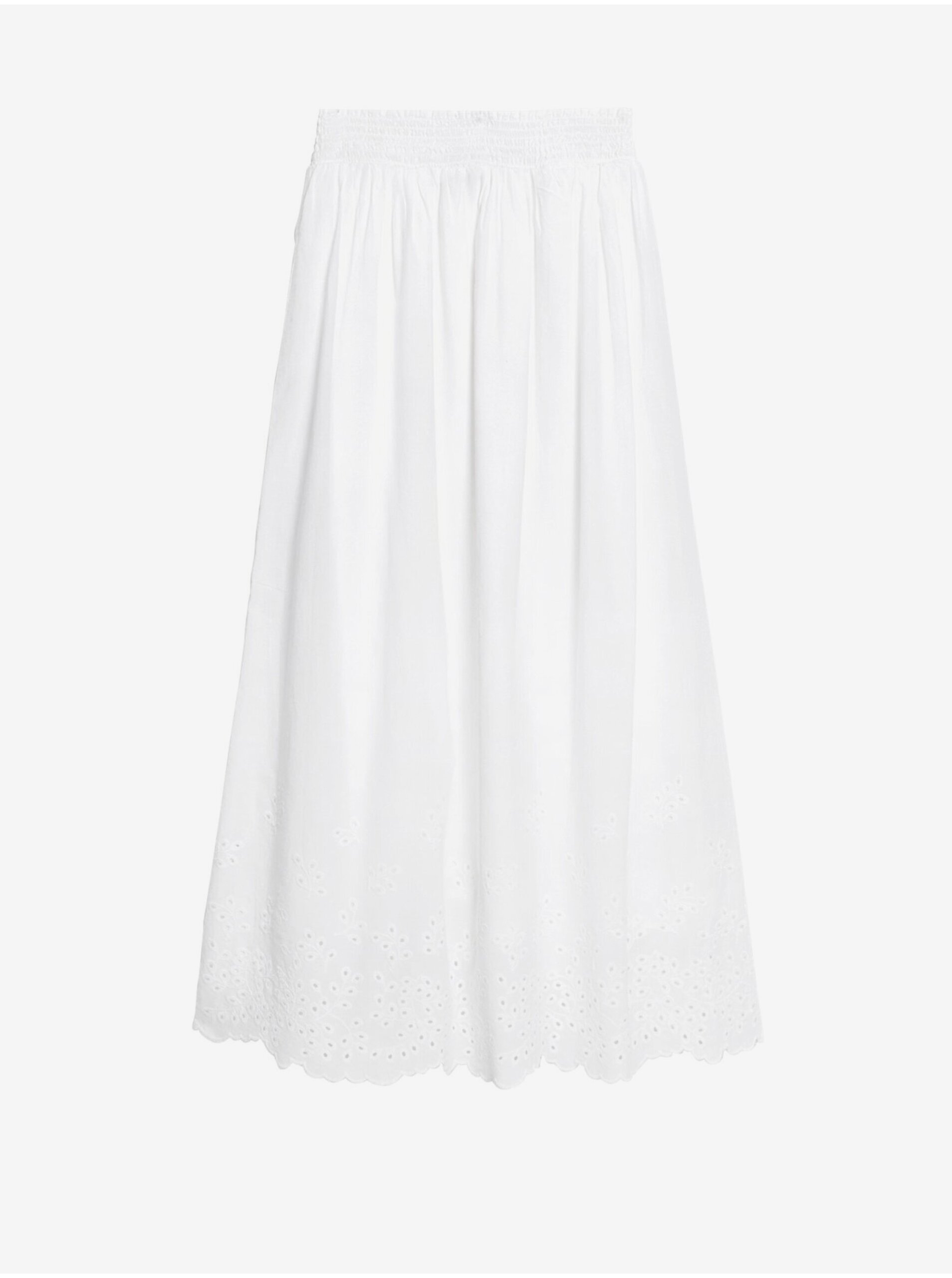 Lacno Biela dámska sukňa Marks & Spencer