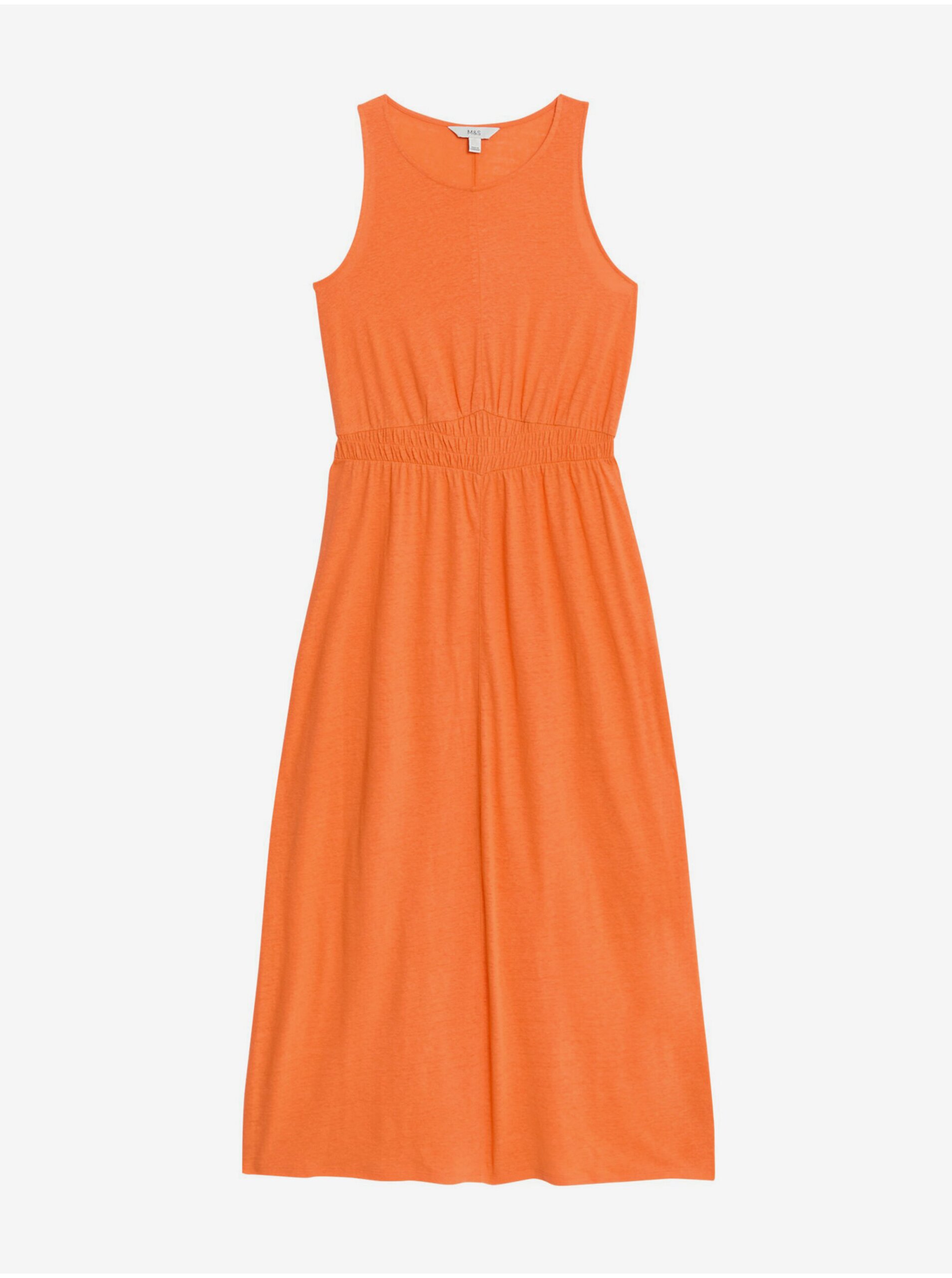 Levně Oranžové dámské šaty Marks & Spencer