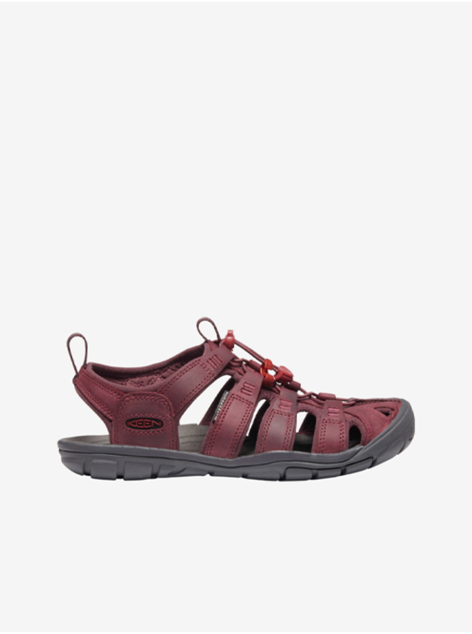 E-shop Vínové dámske kožené outdoorové sandále Keen Clearwater CNX Leather