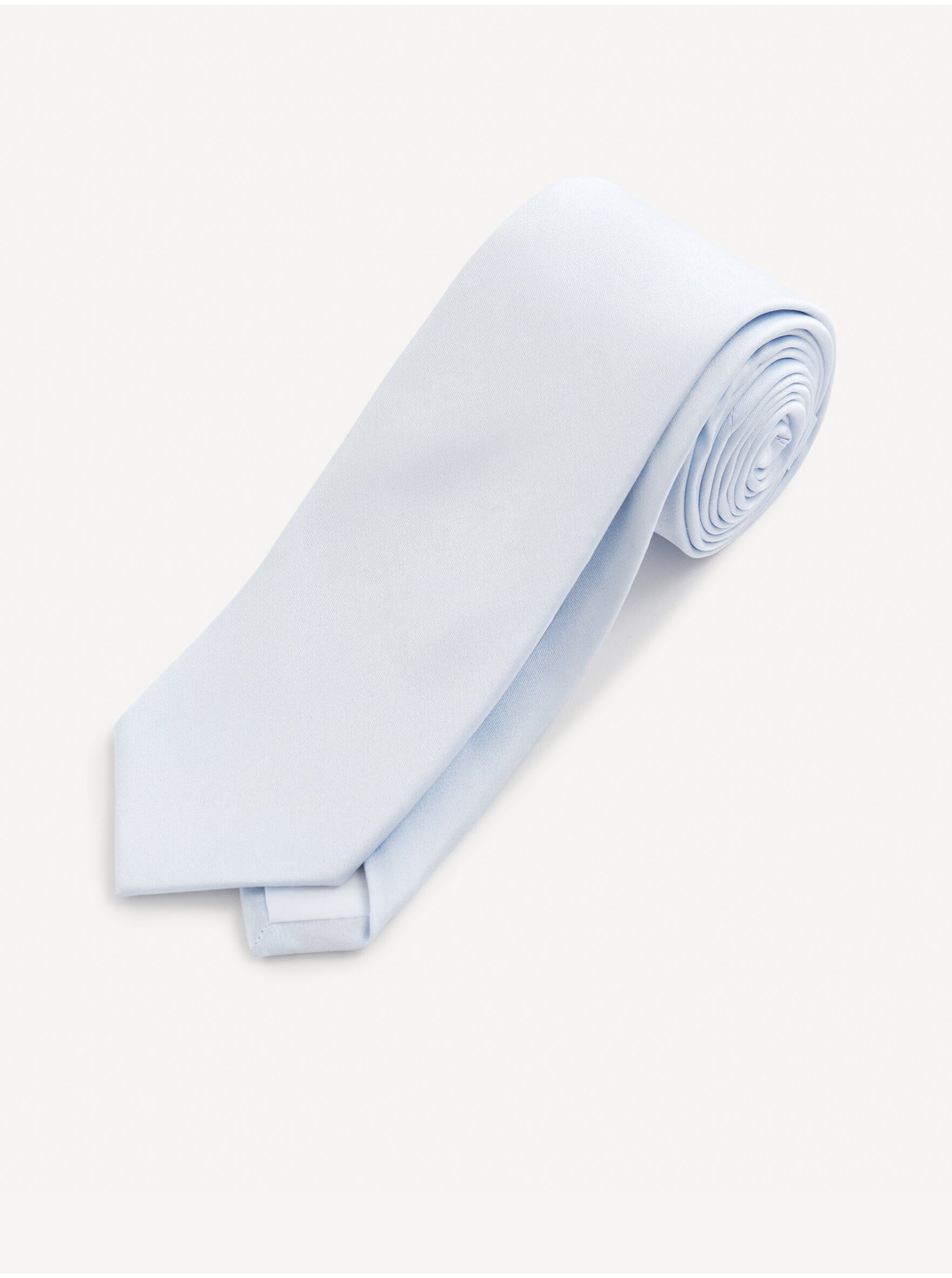 Levně Světle modrá hedvábná kravata Celio Gitiesatin