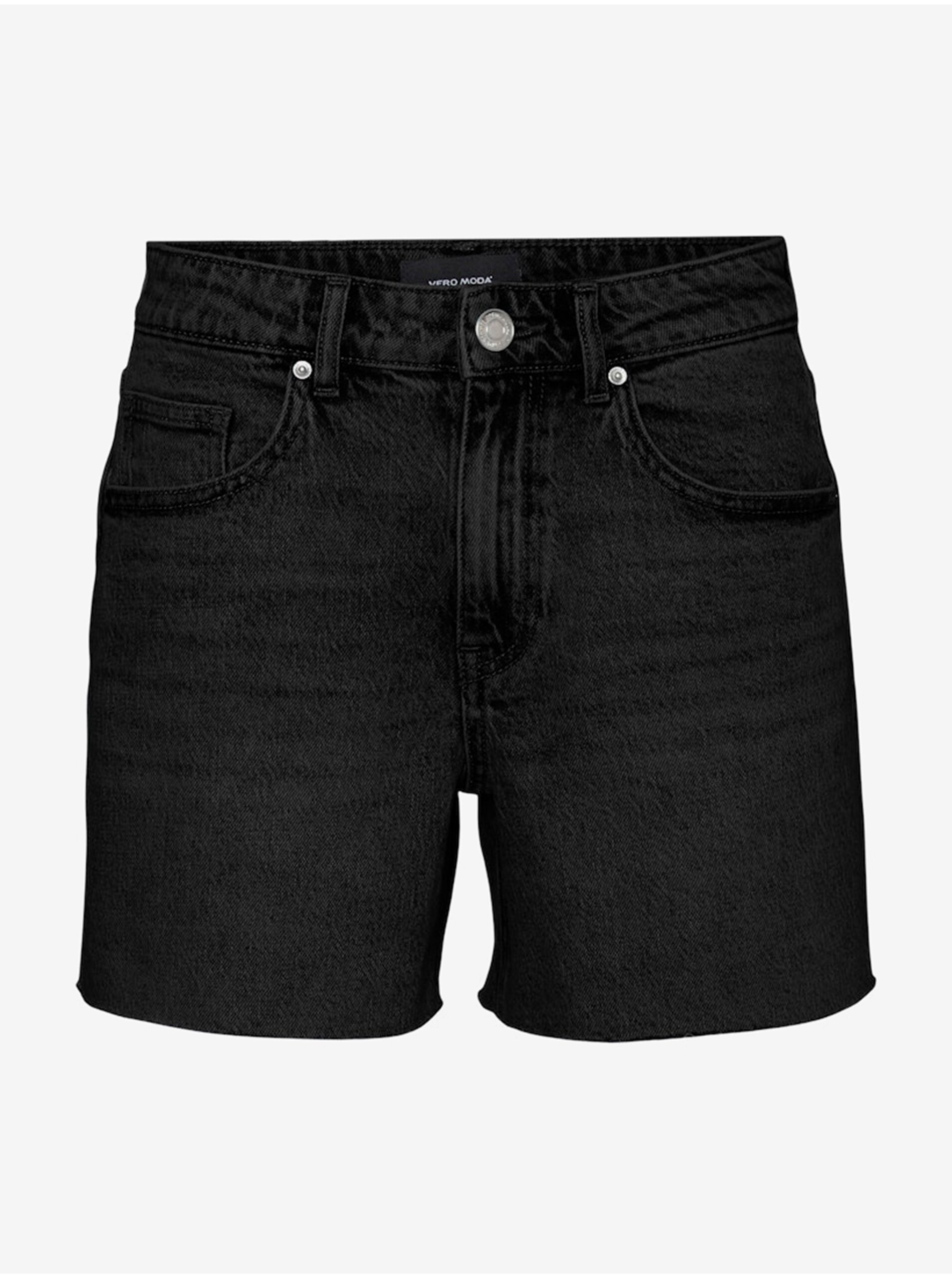 Lacno Čierne dámske džínsové kraťasy Vero Moda Tess