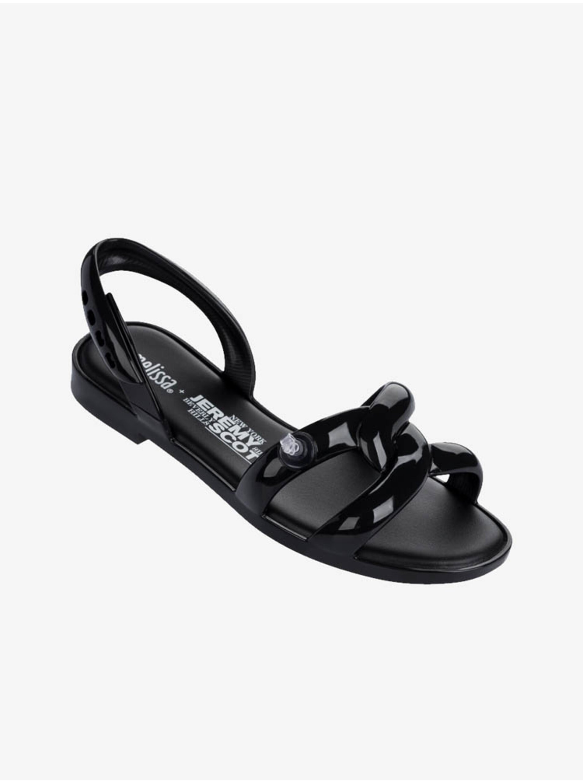 Lacno Čierne dámske sandálky Melissa Tube Sandal + Jeremy Scott