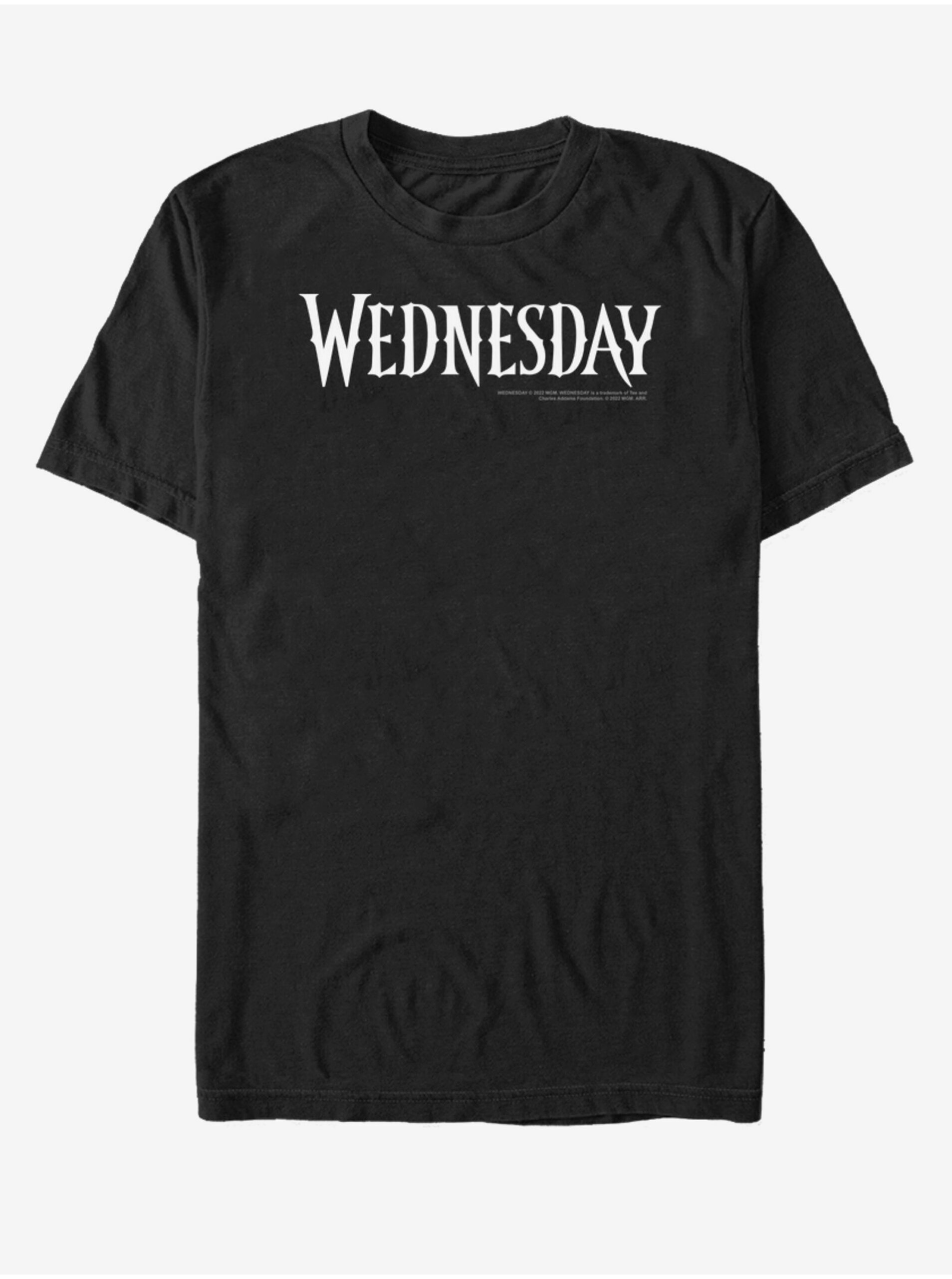 Levně Černé unisex tričko MGM Wednesday Logo