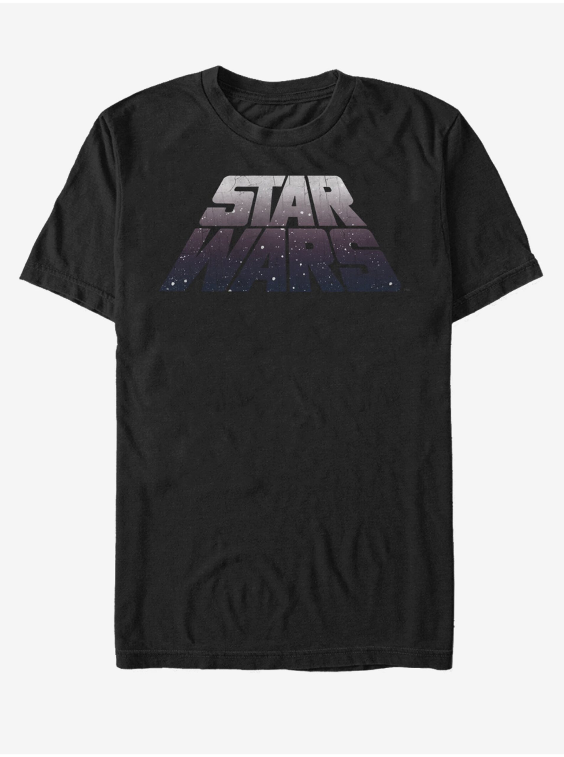 Levně Černé unisex tričko Star Wars Perspective Logo