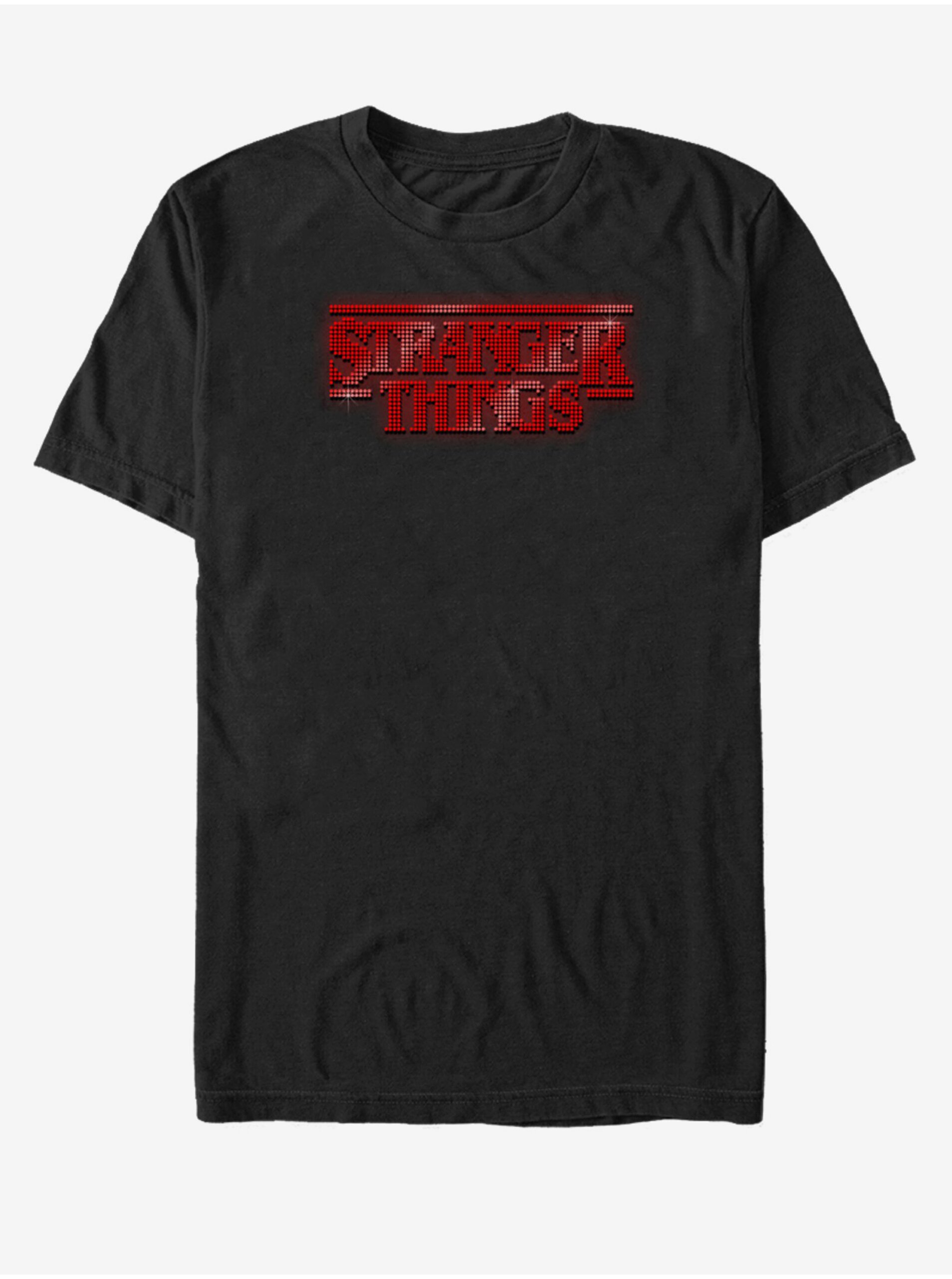 Levně Černé unisex tričko Netflix Sparkly ST Logo