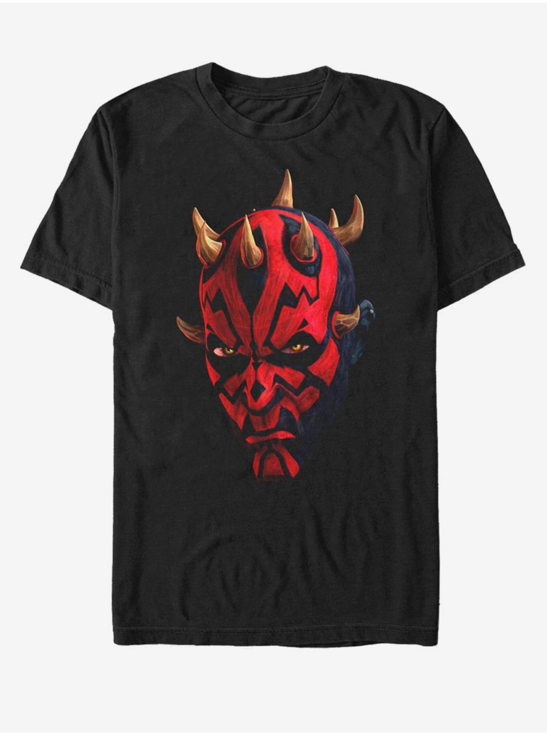 Levně Černé unisex tričko Star Wars Maul Face