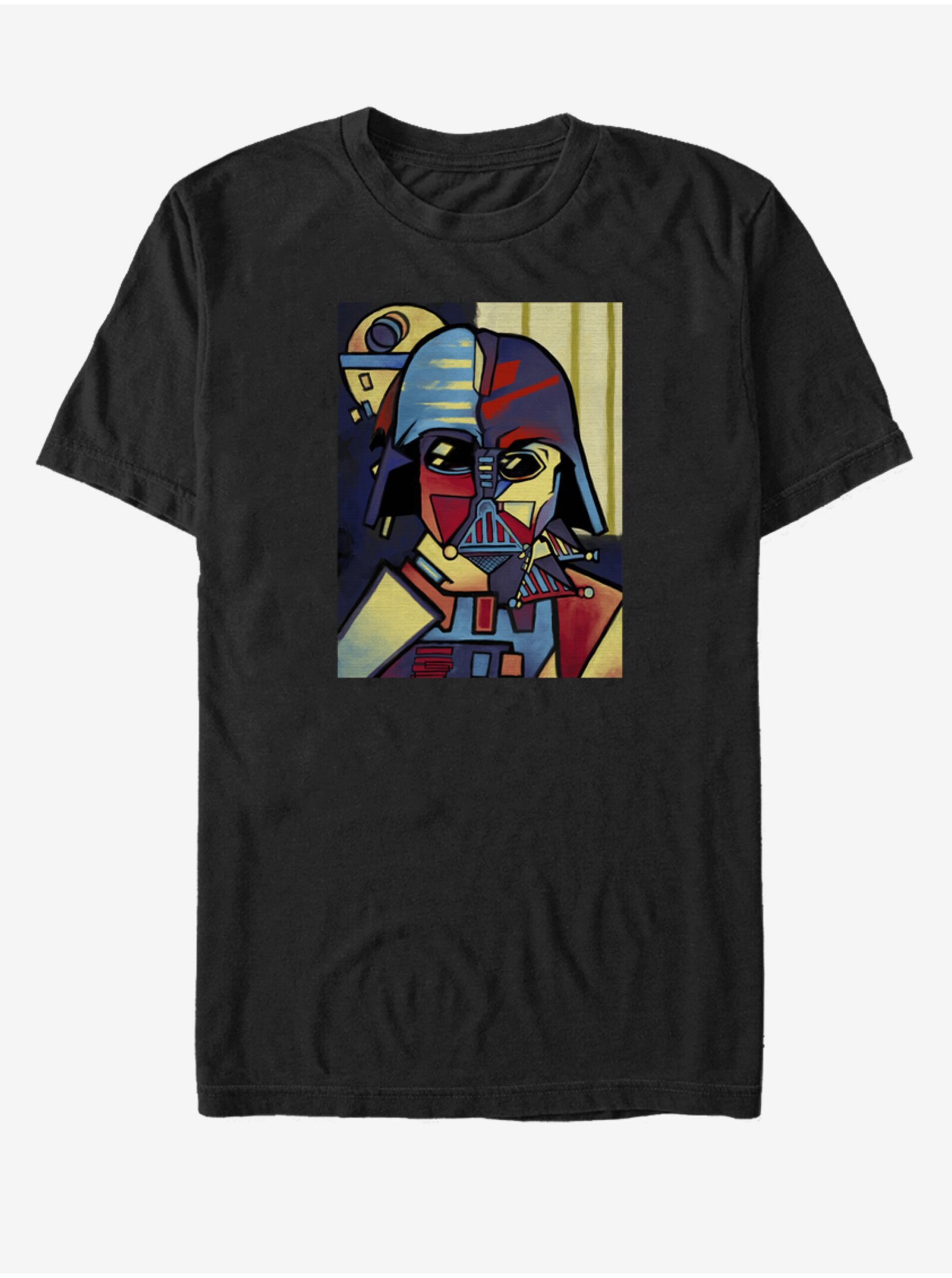 Lacno Čierne unisex tričko Star Wars Picasso Vader