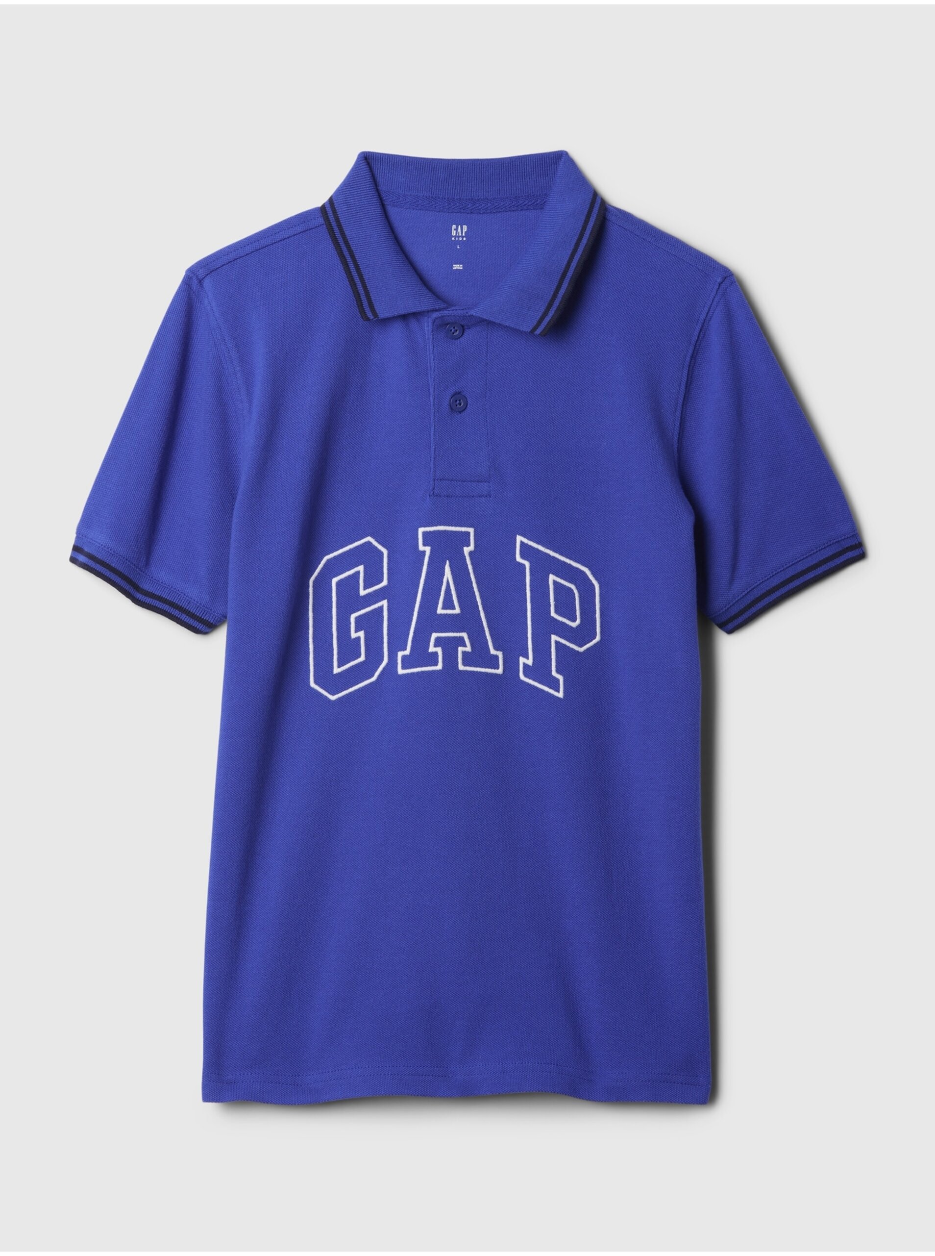 Lacno Tmavomodré chlapčenské polo tričko GAP s logom